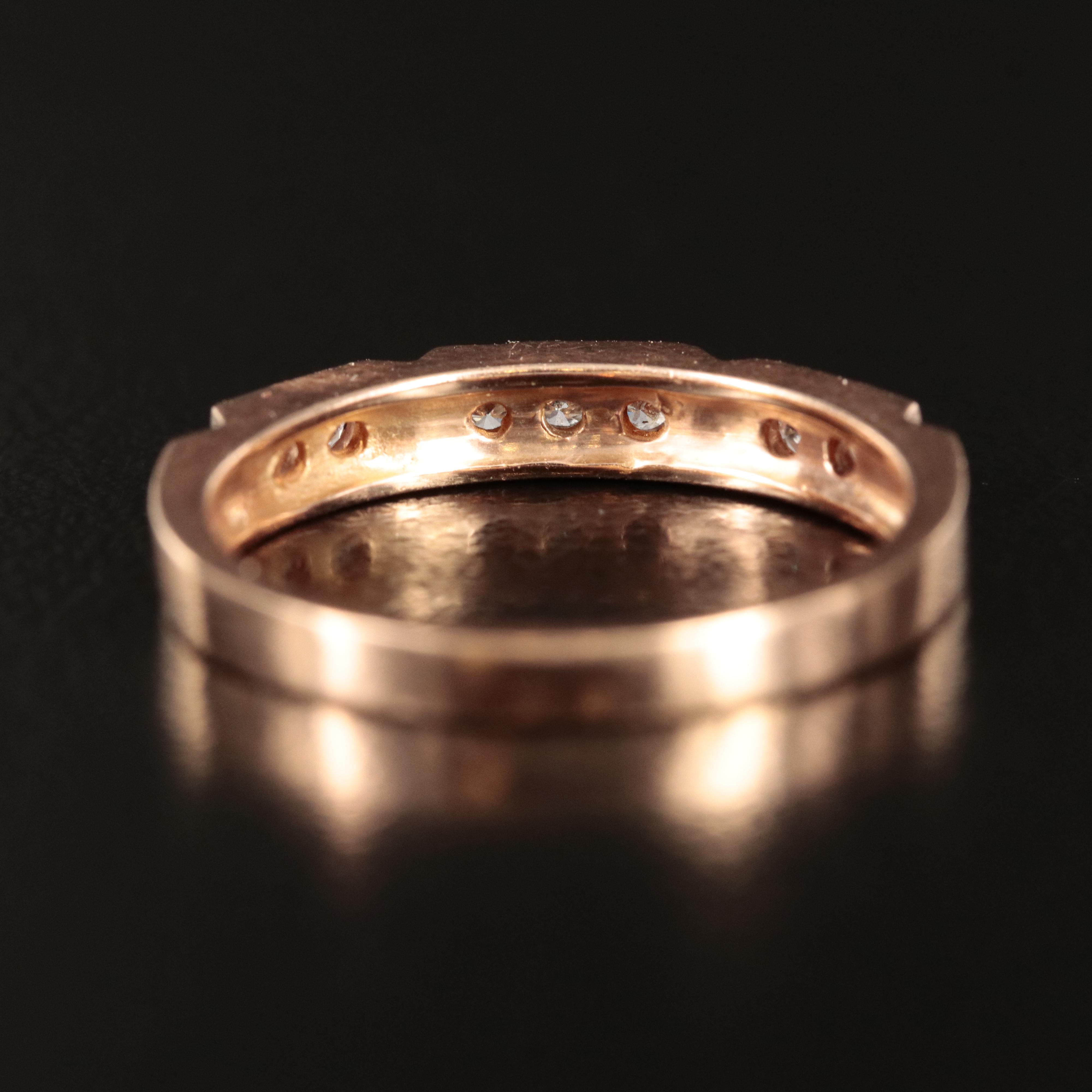14K Rose Gold 0.15 CTW Diamond Band