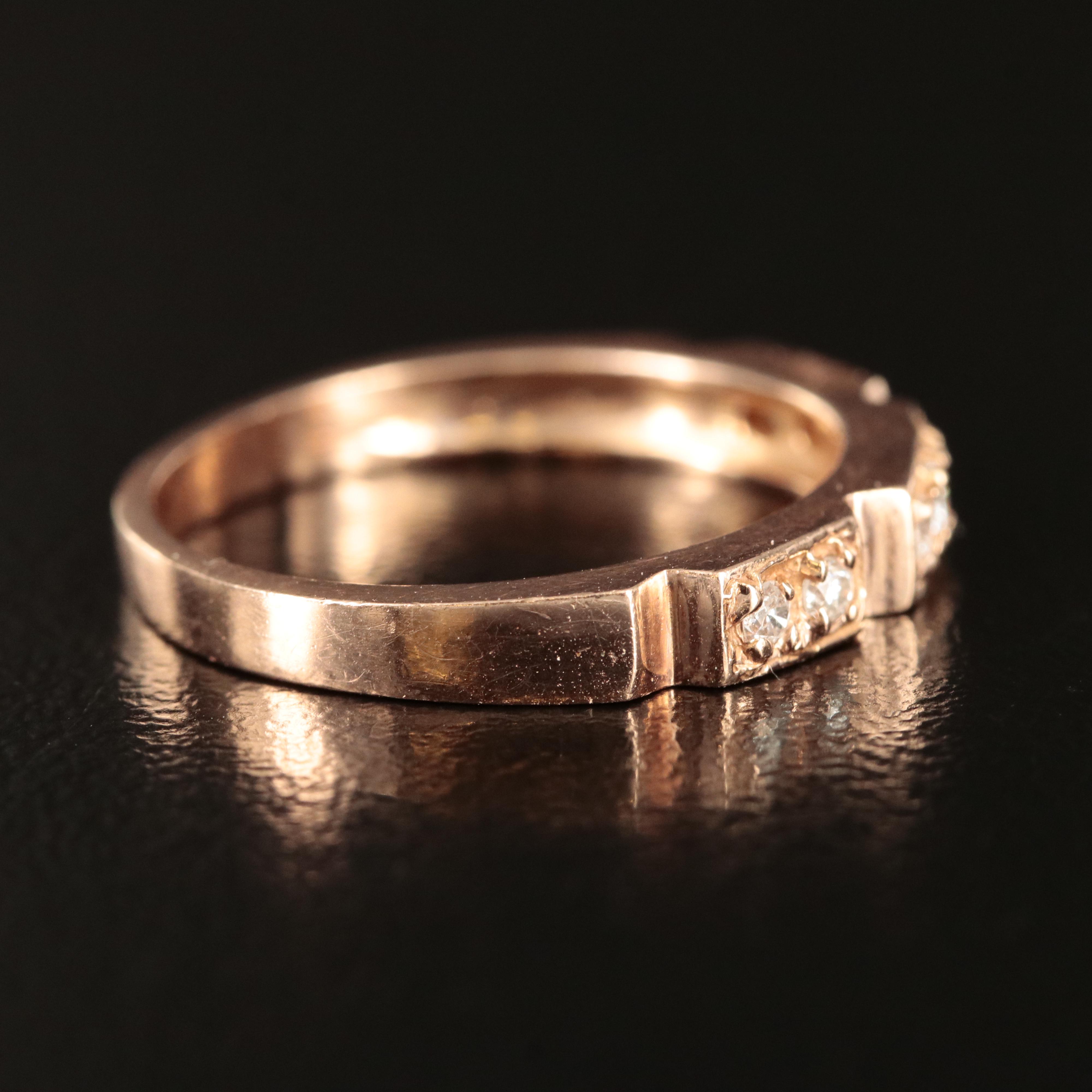 14K Rose Gold 0.15 CTW Diamond Band
