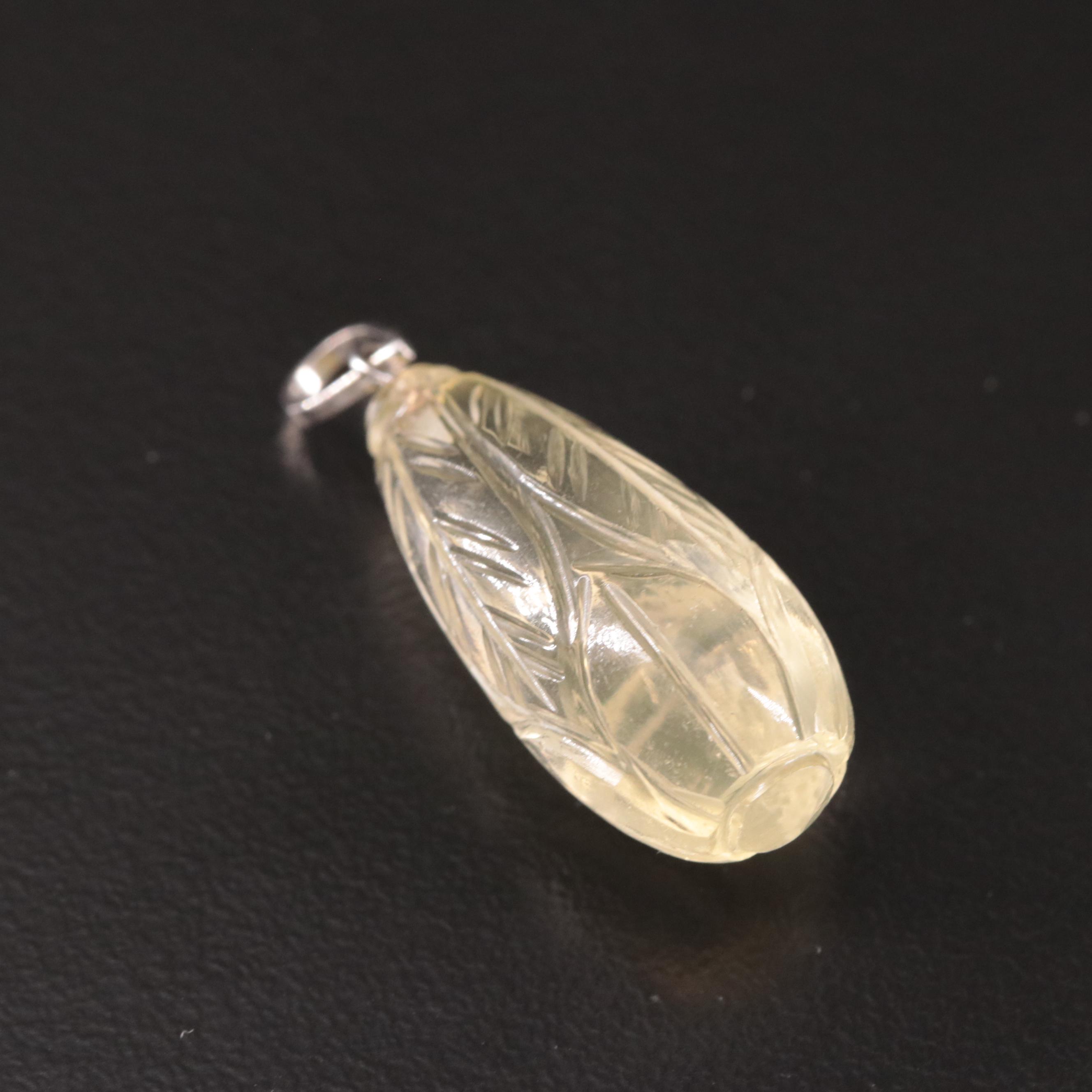14K Citrine Pendant