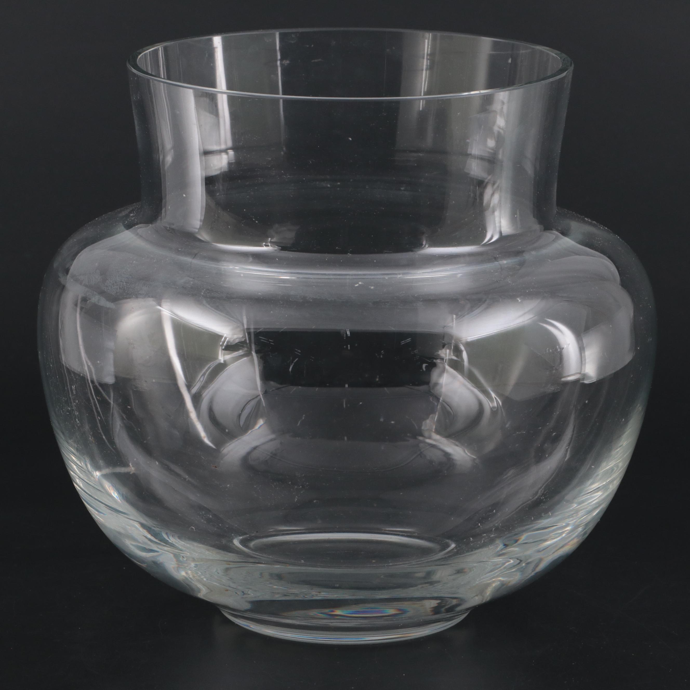 Villeroy & Boch Glass Vase with Other Three Arm Candelabras