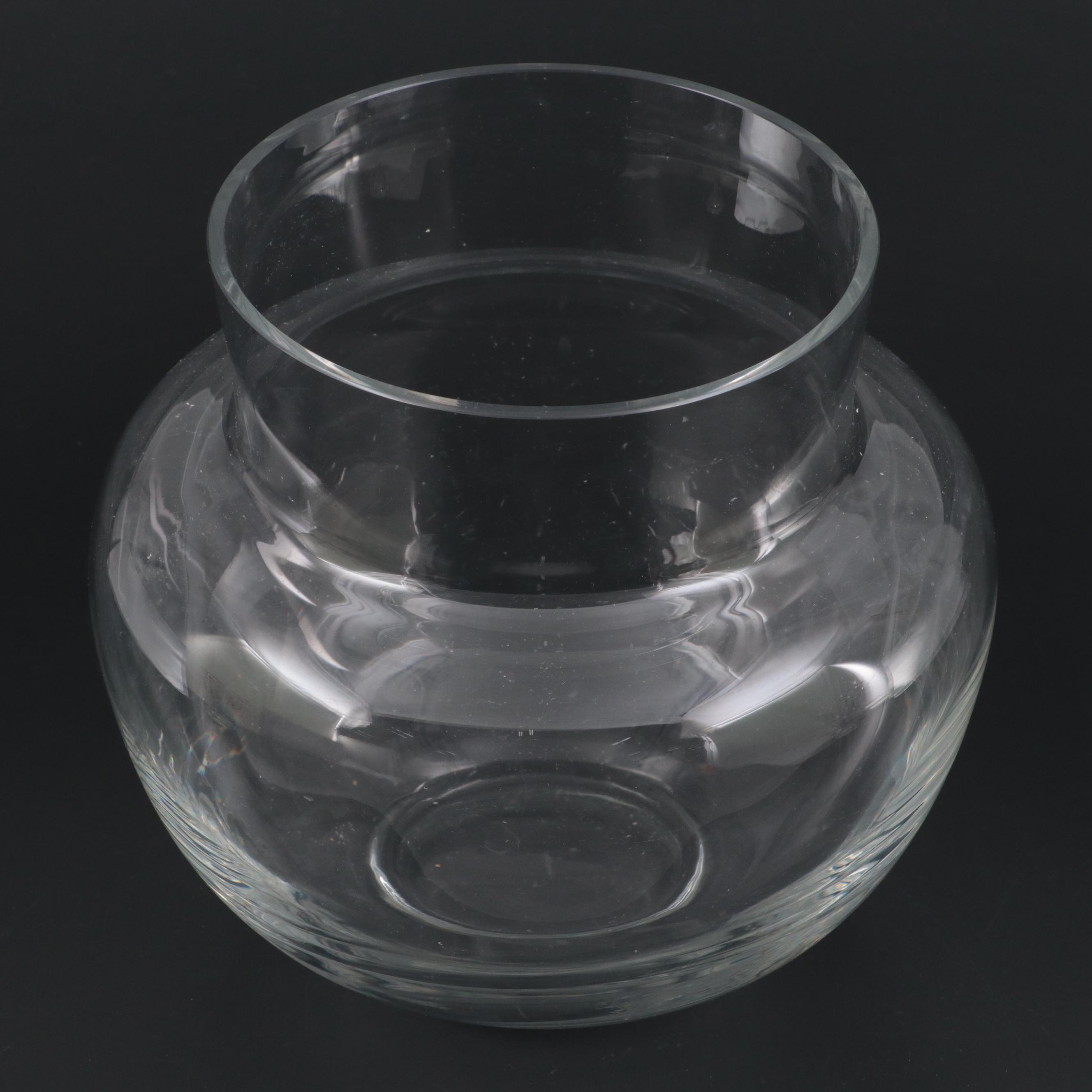 Villeroy & Boch Glass Vase with Other Three Arm Candelabras