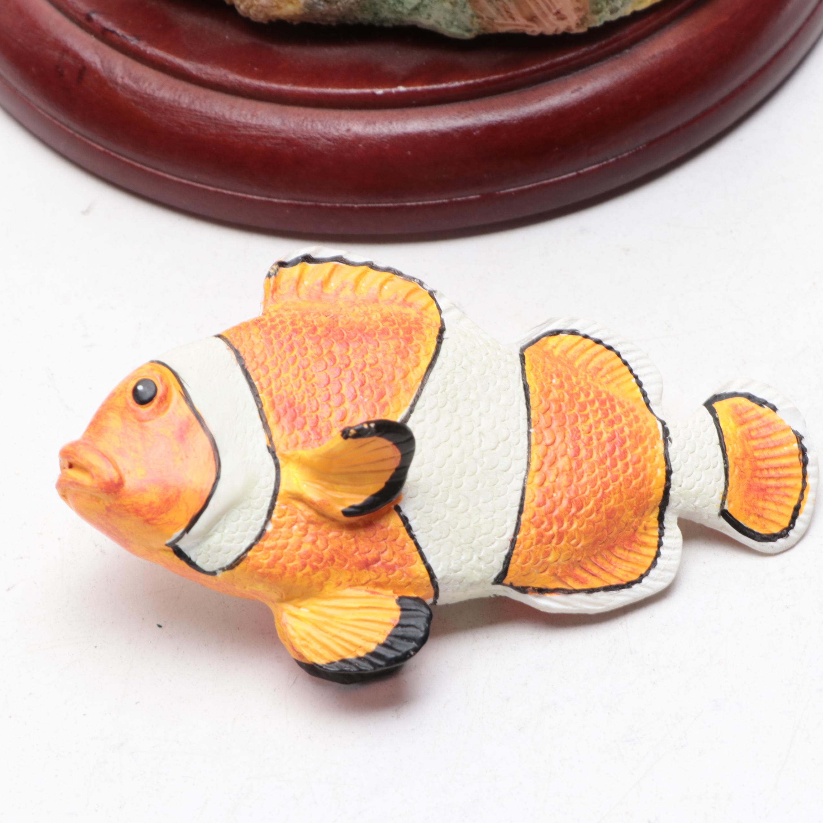 Clay Angelfish with Clownfish, Turtles, Corals and More Marine Figurines