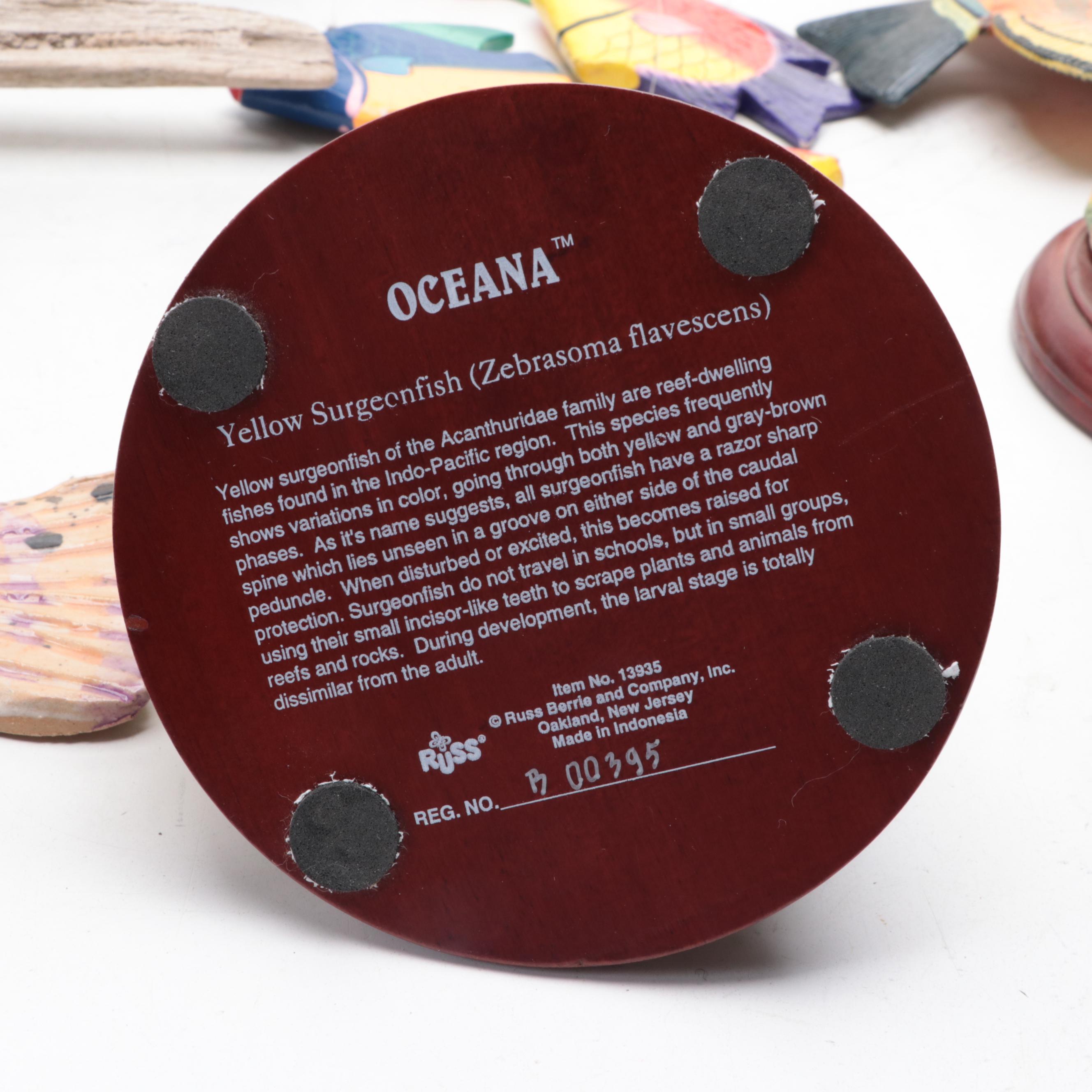 Clay Angelfish with Clownfish, Turtles, Corals and More Marine Figurines