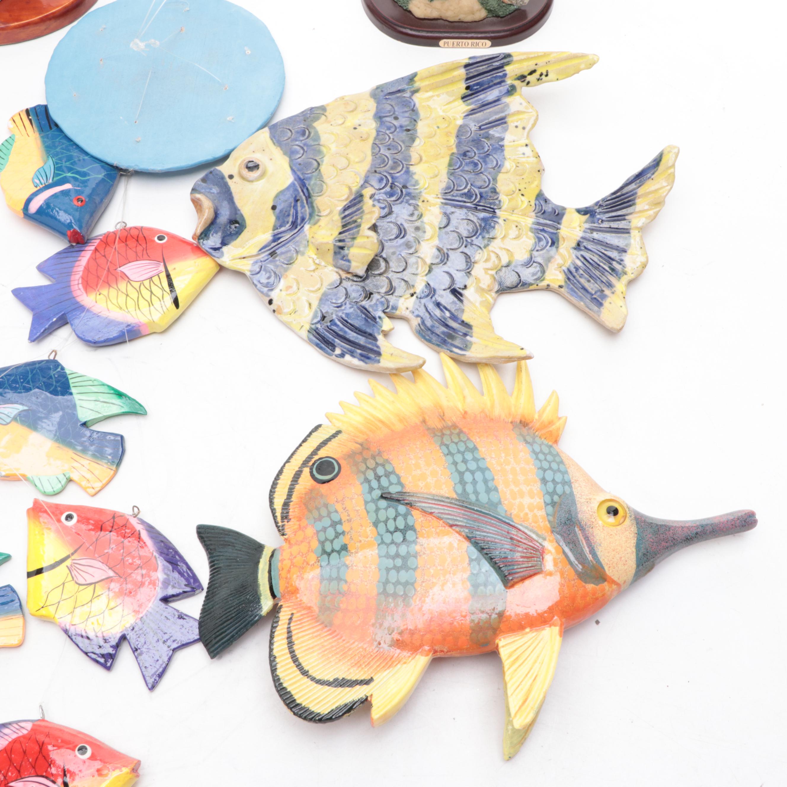 Clay Angelfish with Clownfish, Turtles, Corals and More Marine Figurines