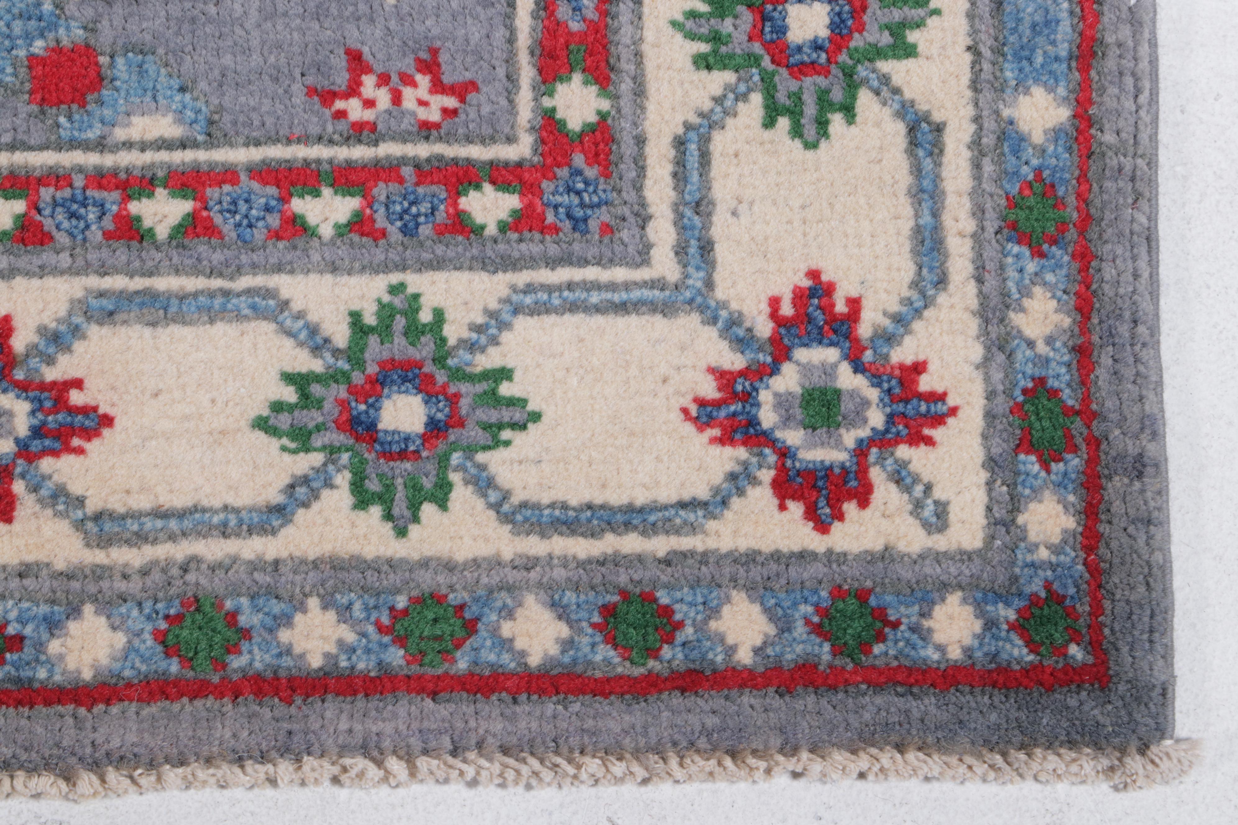 2'10 x 9'6 Hand-Knotted Afghan Kazak Carpet Runner