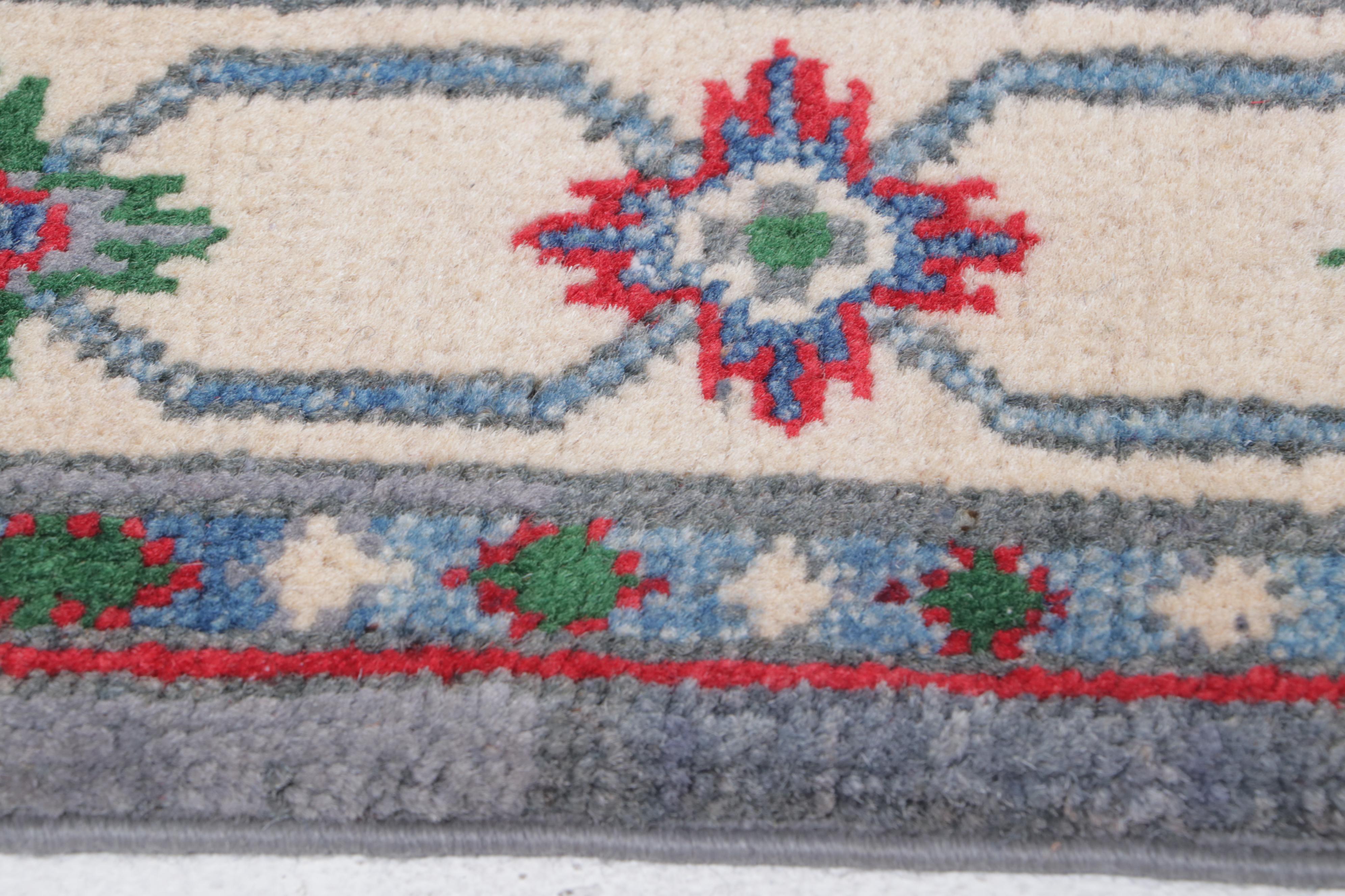 2'10 x 9'6 Hand-Knotted Afghan Kazak Carpet Runner