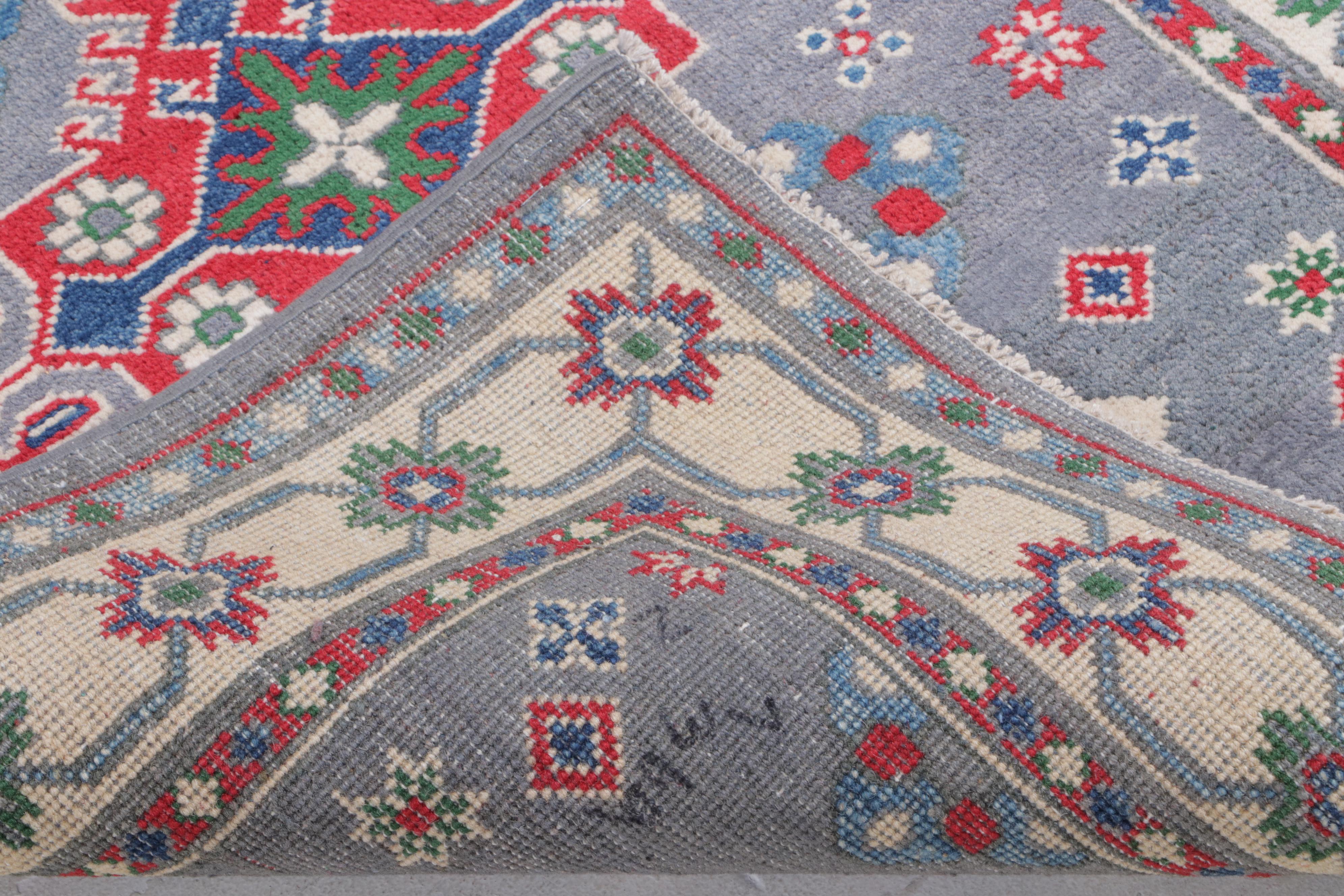 2'10 x 9'6 Hand-Knotted Afghan Kazak Carpet Runner