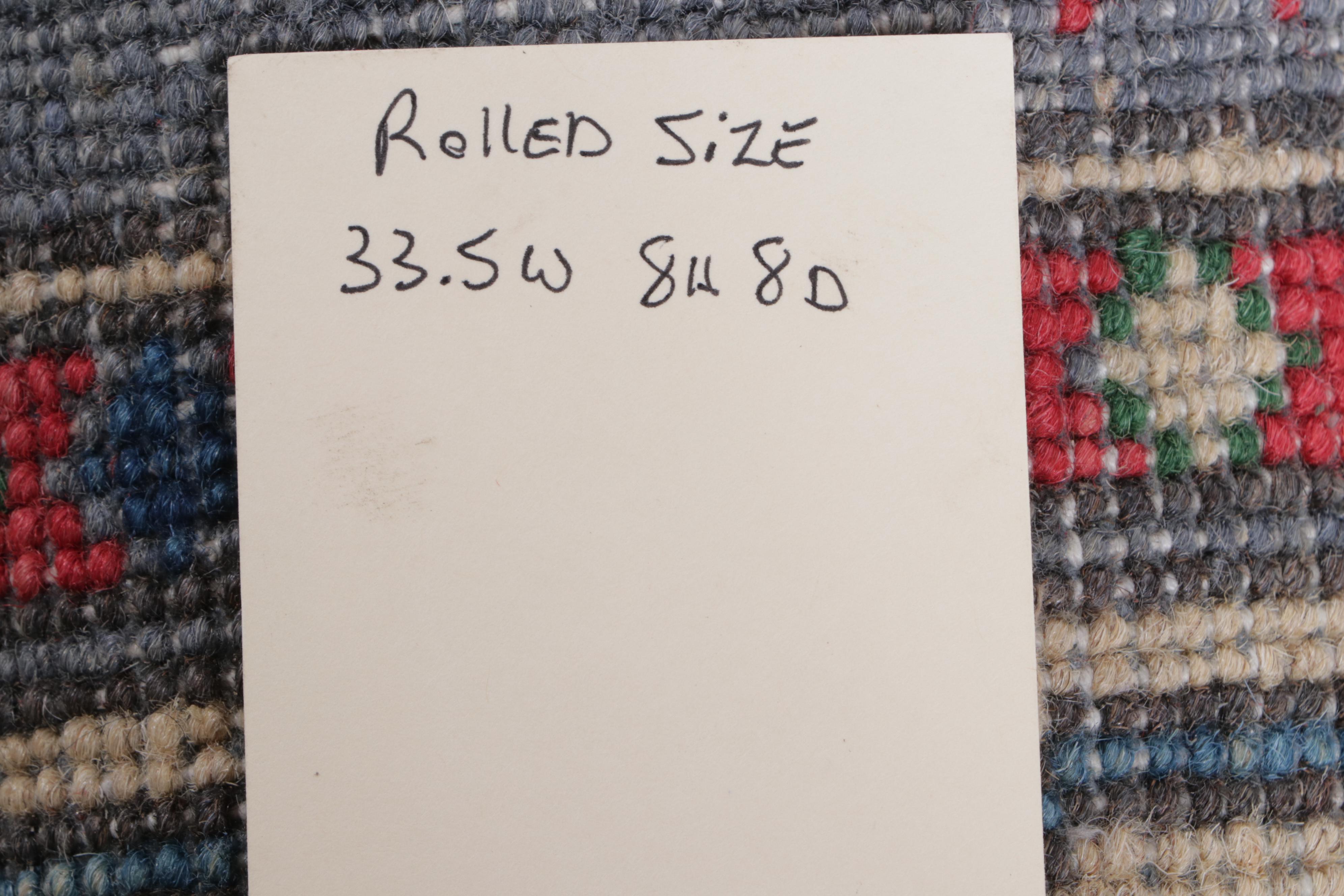 2'10 x 9'6 Hand-Knotted Afghan Kazak Carpet Runner