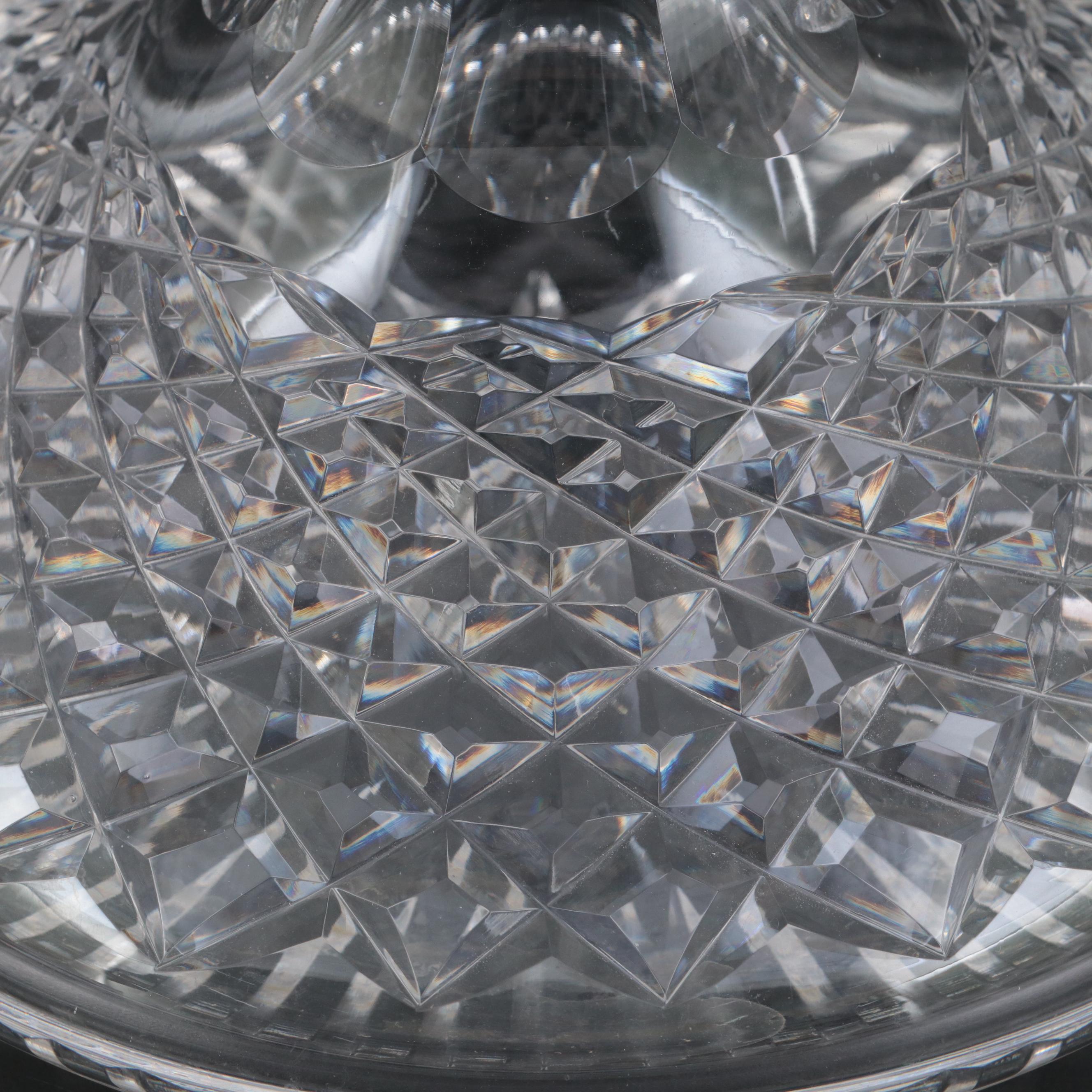 Waterford Crystal "Alana" Ship's Decanter with Candlesticks and Shot Glass