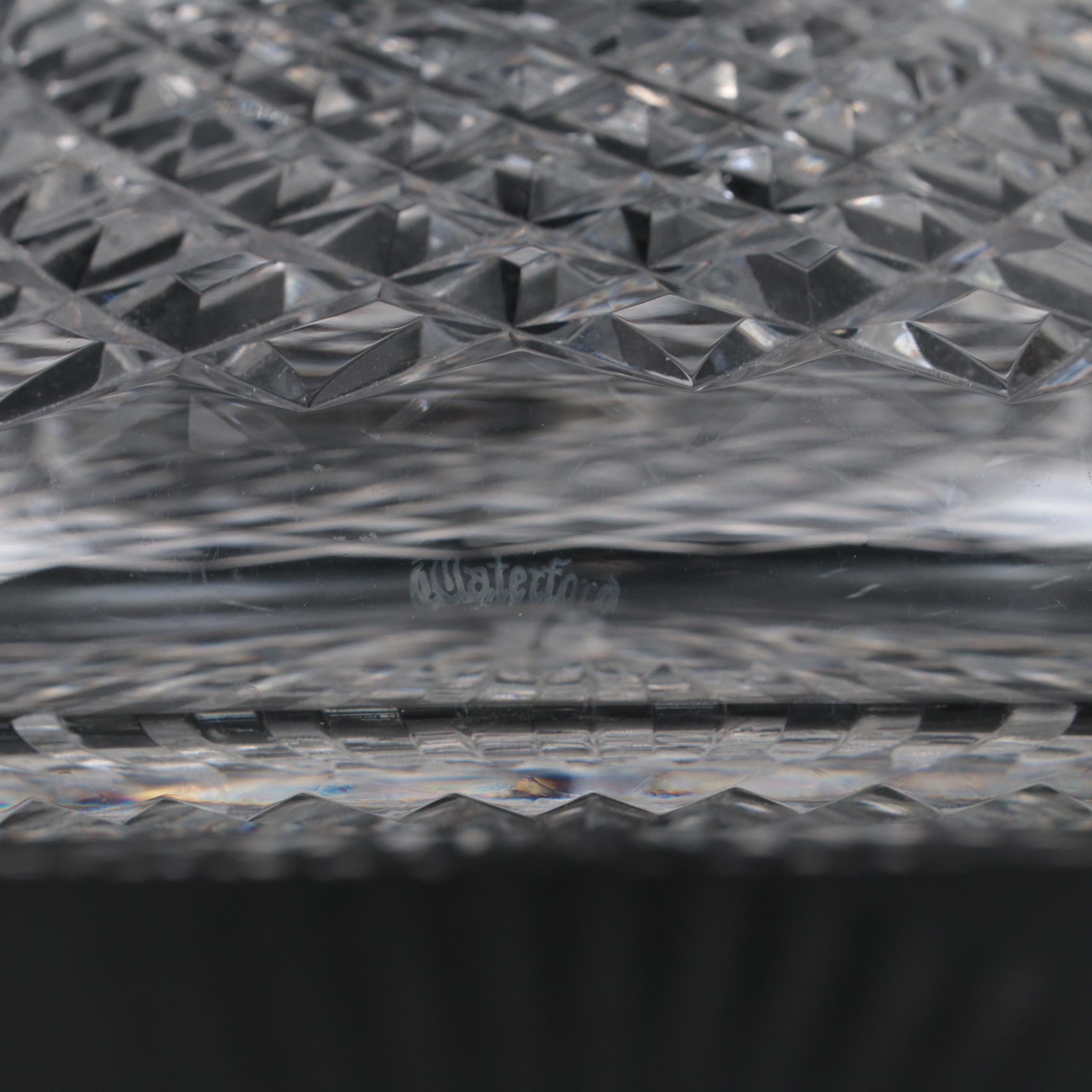 Waterford Crystal "Alana" Ship's Decanter with Candlesticks and Shot Glass