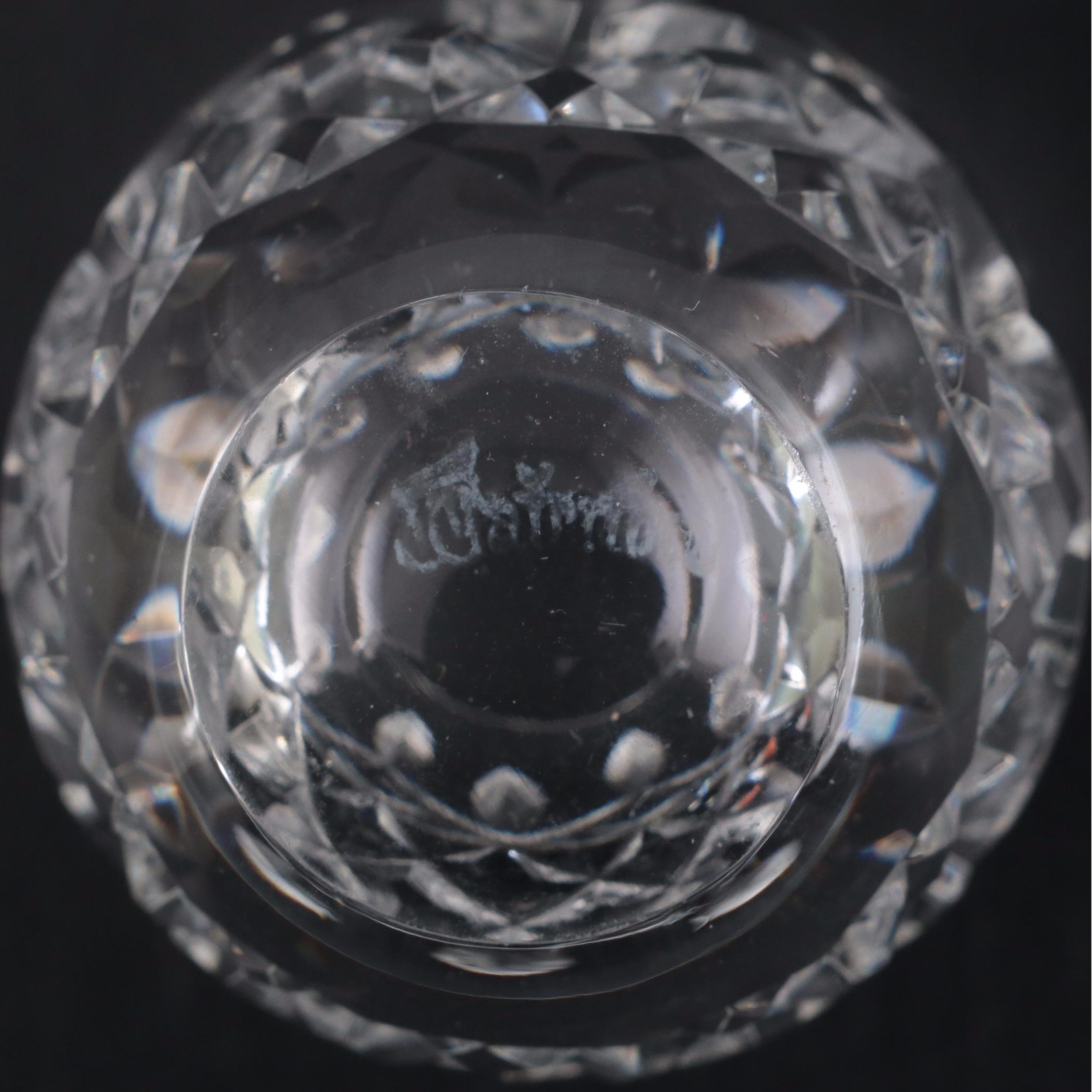 Waterford Crystal "Alana" Ship's Decanter with Candlesticks and Shot Glass