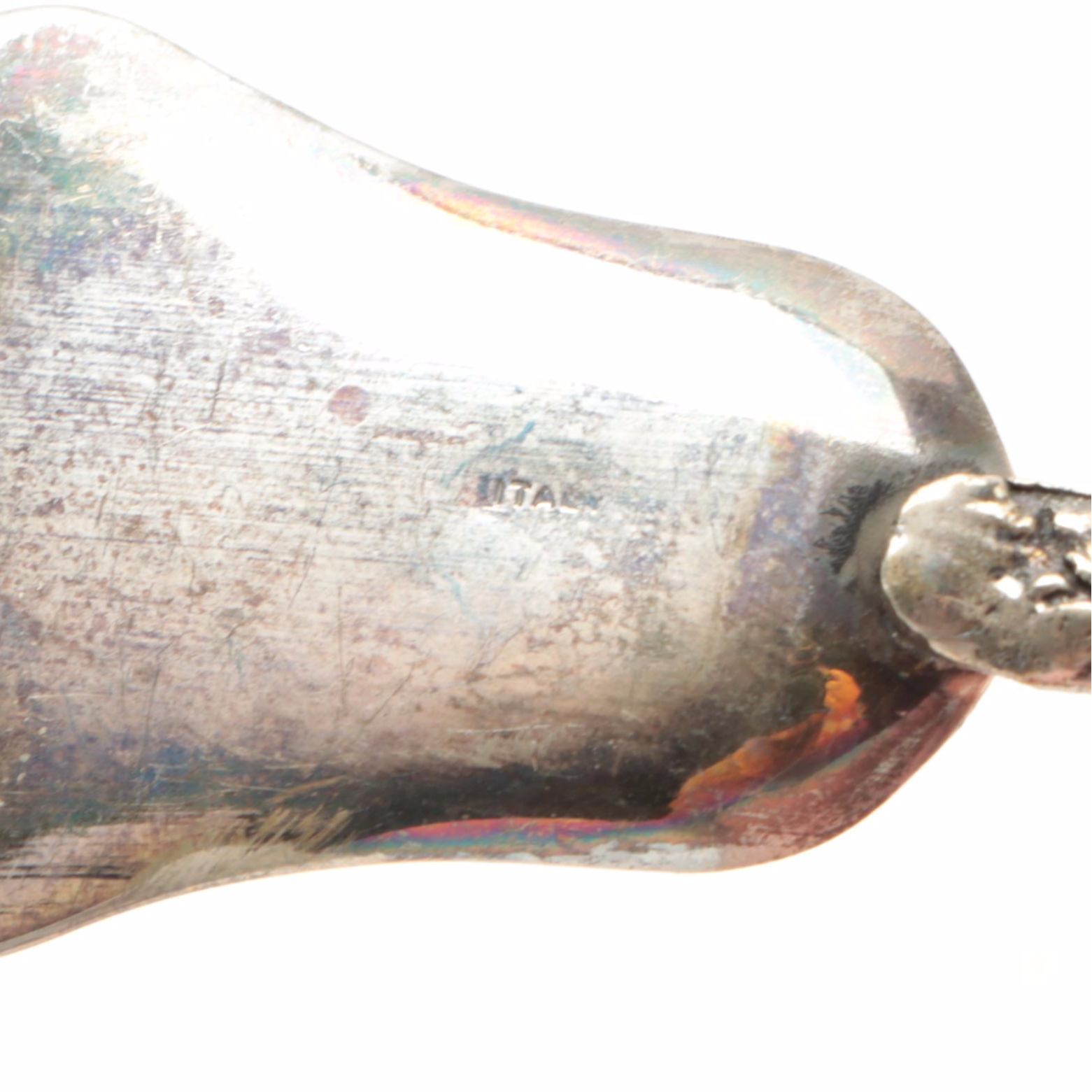 Hammered Silver Plate Tray with Italian Baroque Serving Utensils