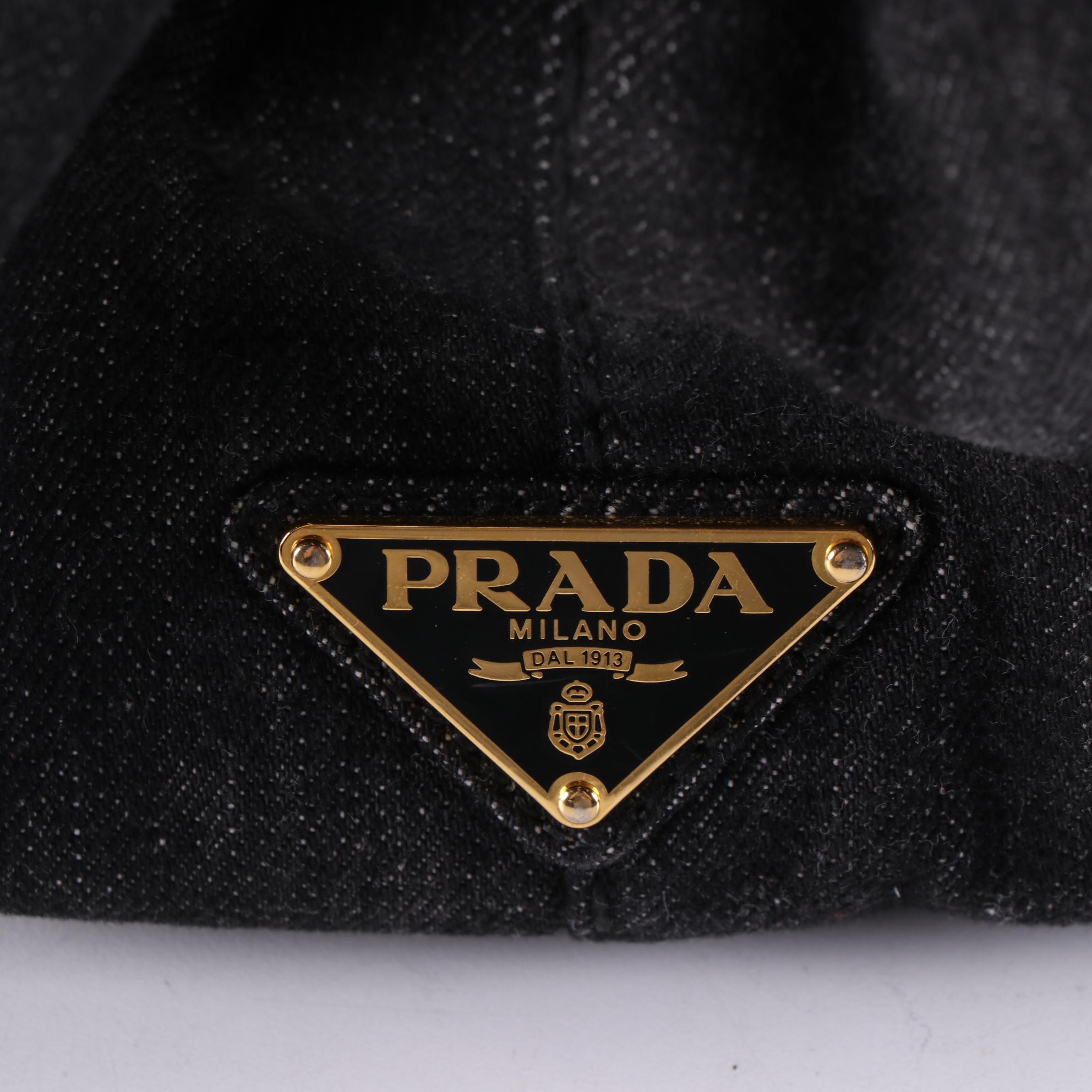 Prada Canapa Denim Handbag