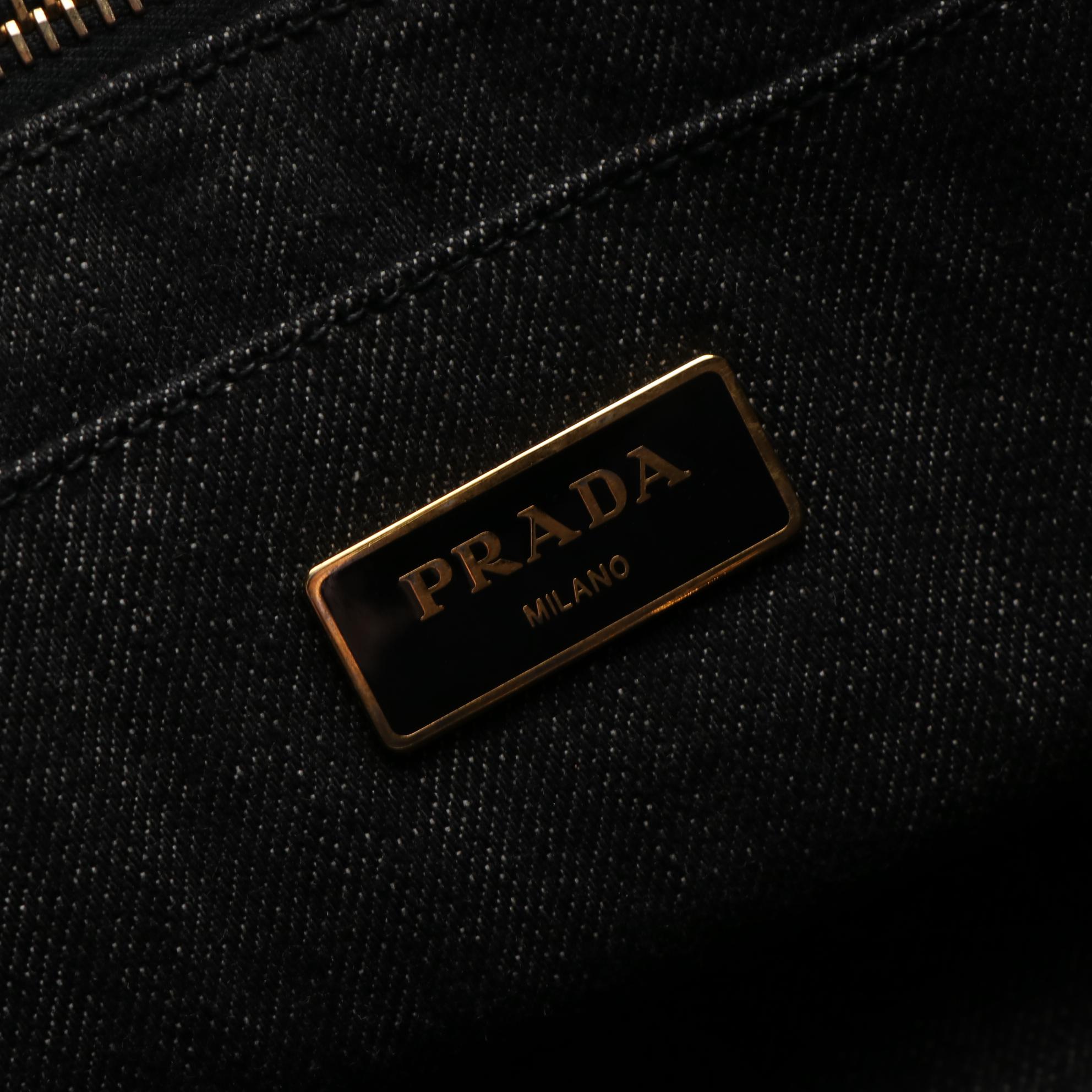 Prada Canapa Denim Handbag