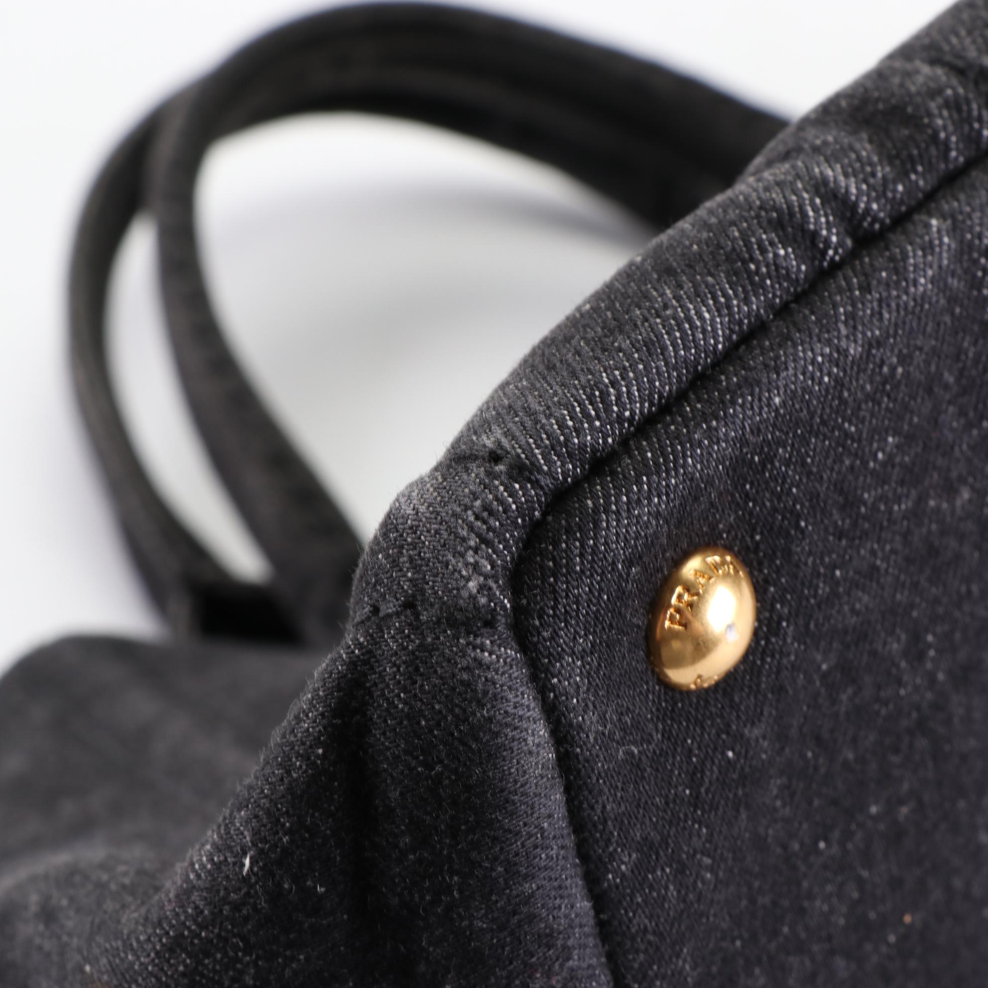 Prada Canapa Denim Handbag