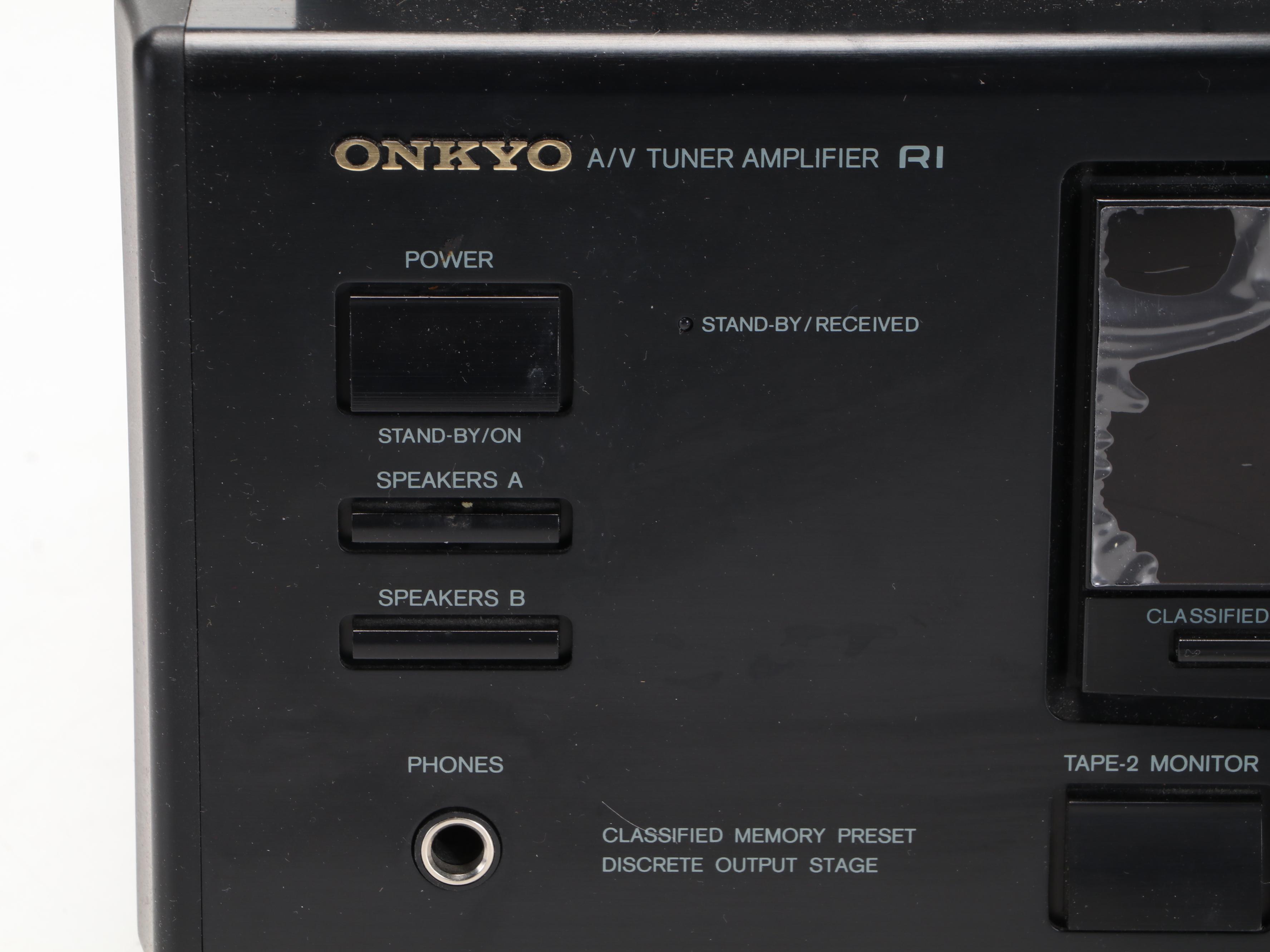 Onkyo A/V Tuner Amplifier with Realistic Stereo Dubbing Cassette Deck