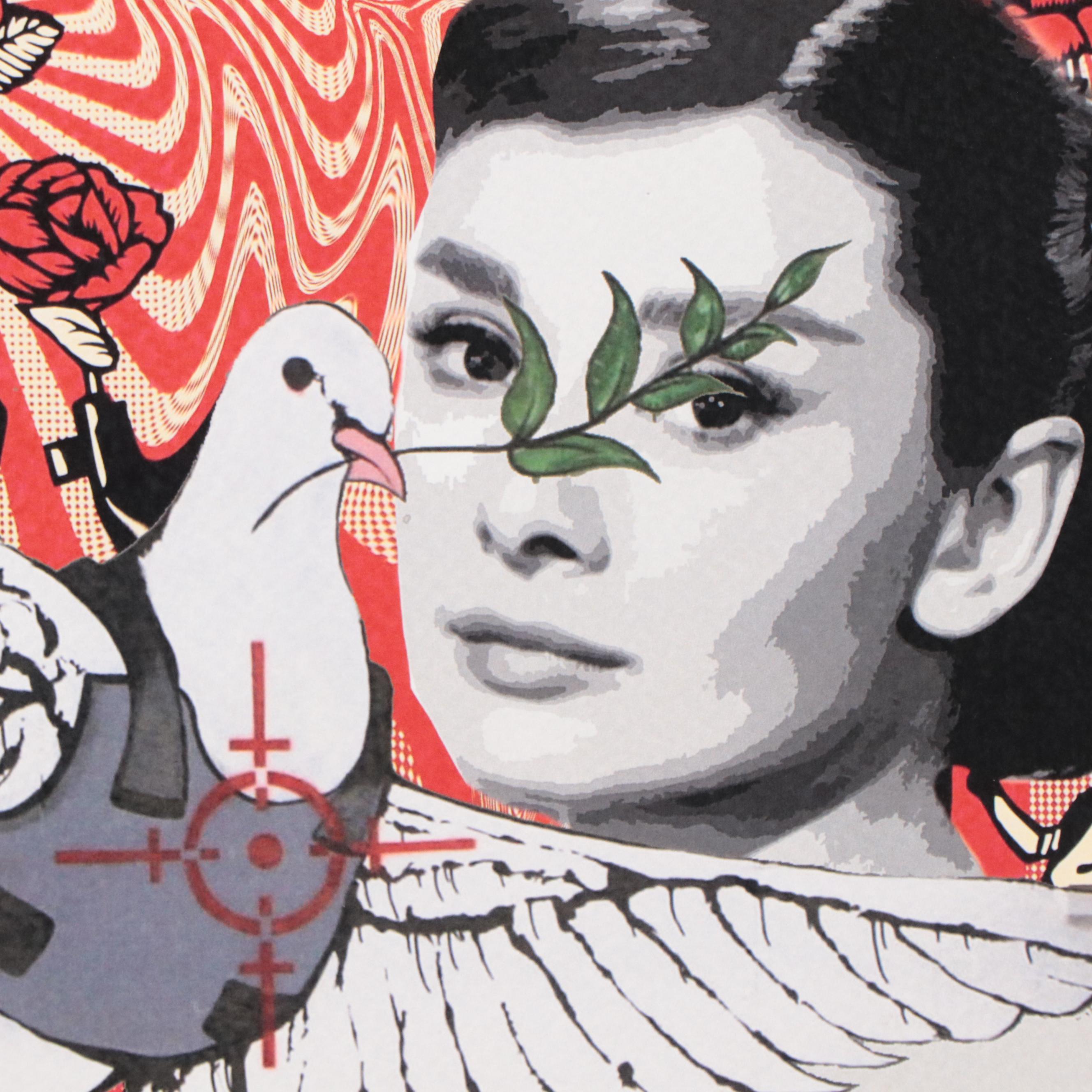 Death NYC Pop Art Graphic Print of Audrey Hepburn, 2022