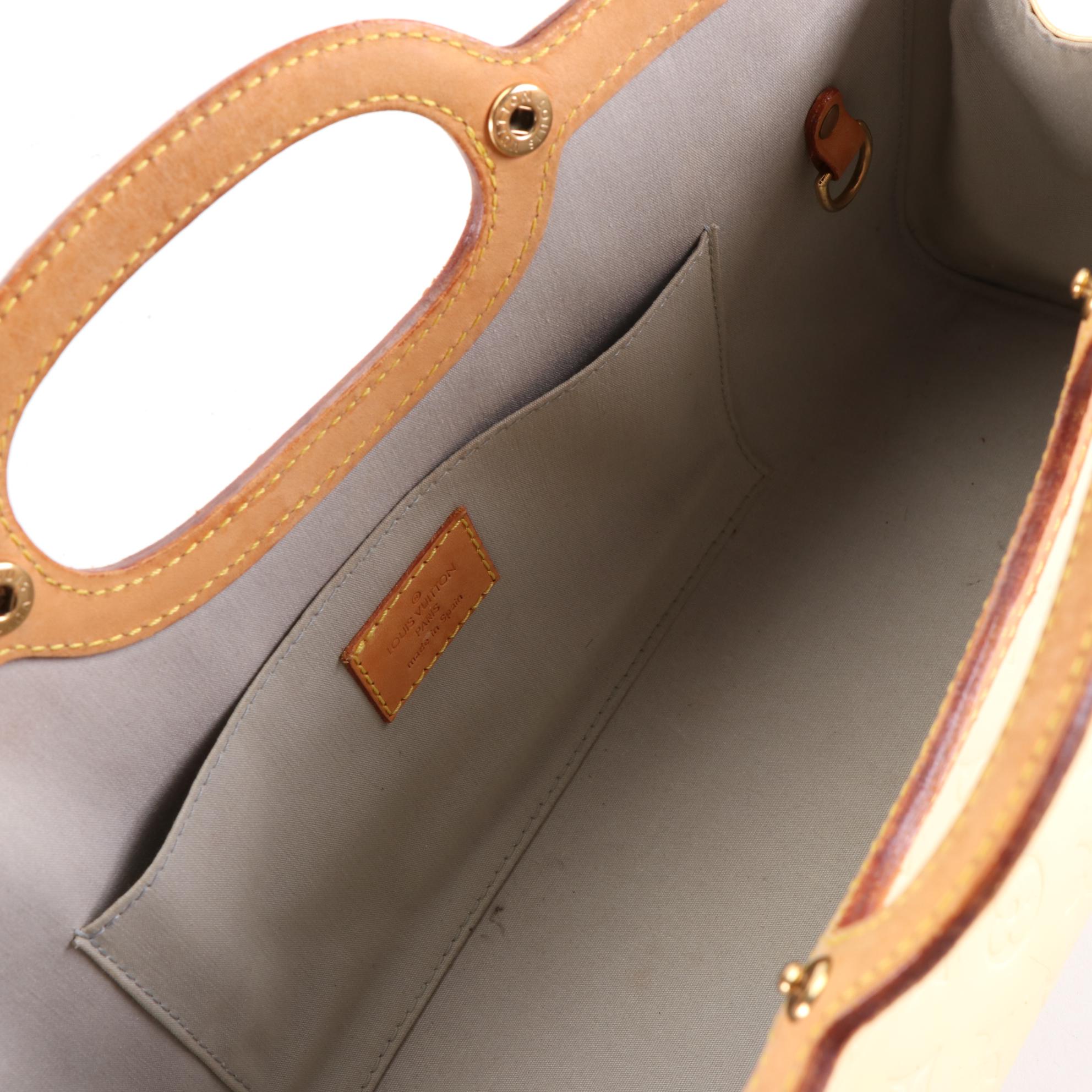 Louis Vuitton Roxbury Drive Bag in Perle Monogram Vernis and Vachetta Leather