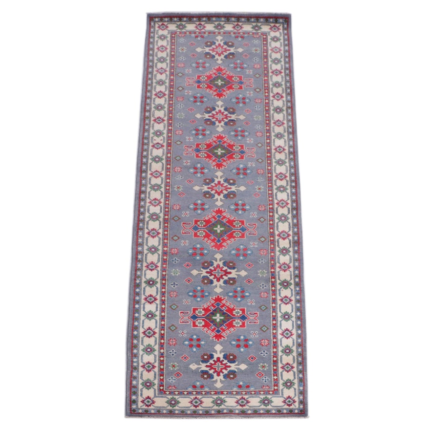 2'10 x 9'6 Hand-Knotted Afghan Kazak Carpet Runner