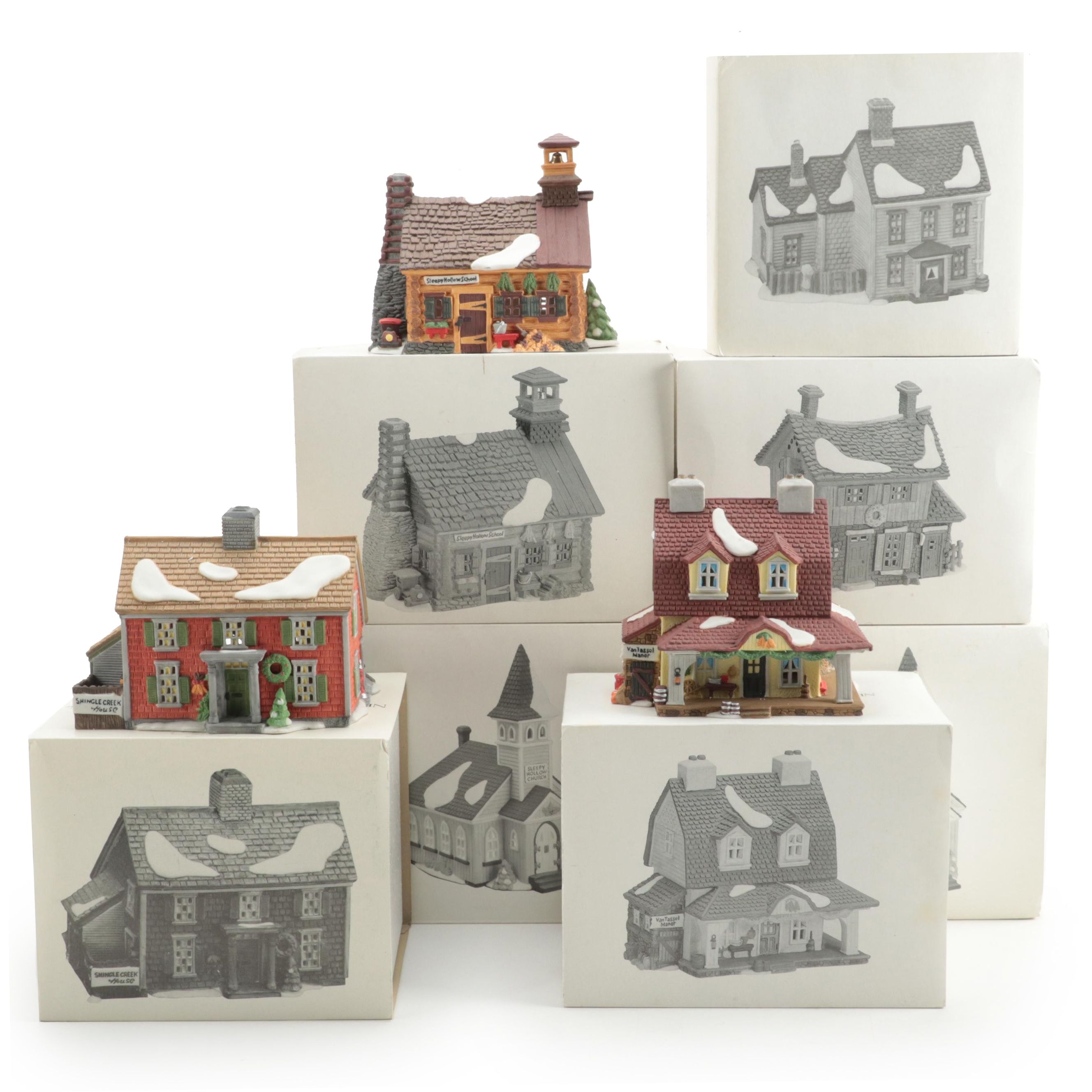 Department 56 New England Village Series Porcelain Houses