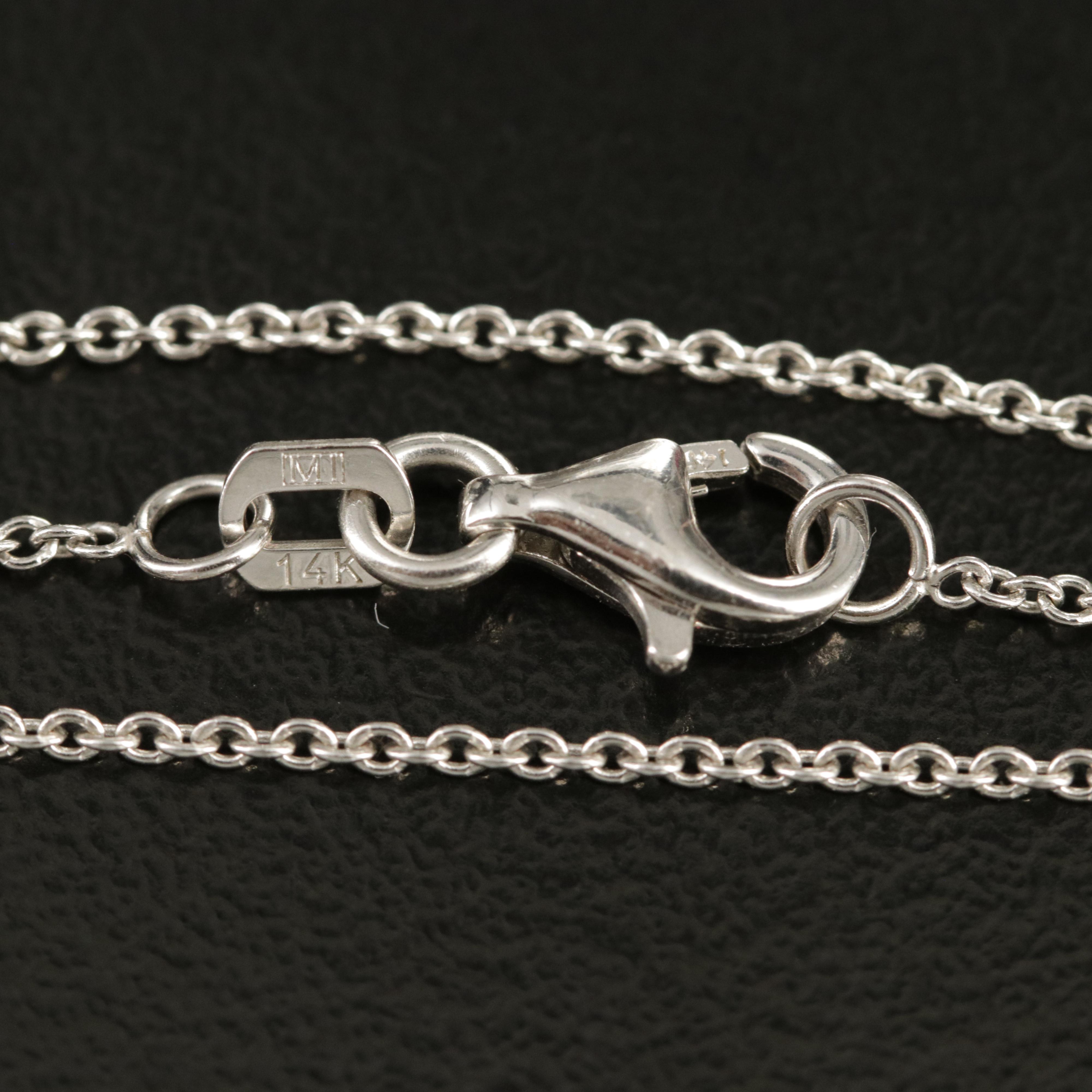 18K Corundum and 1.05 CTW Diamond Pendant on 14K Pendant