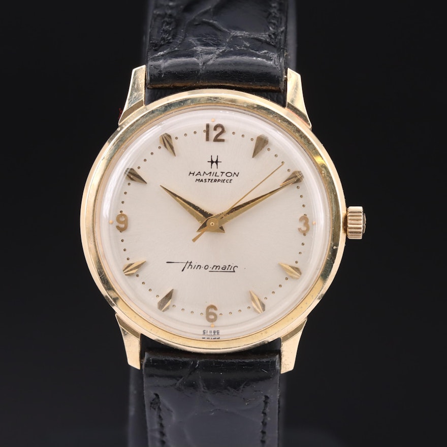 10K Hamilton Masterpiece Thin-o-matic Award Wristwatch