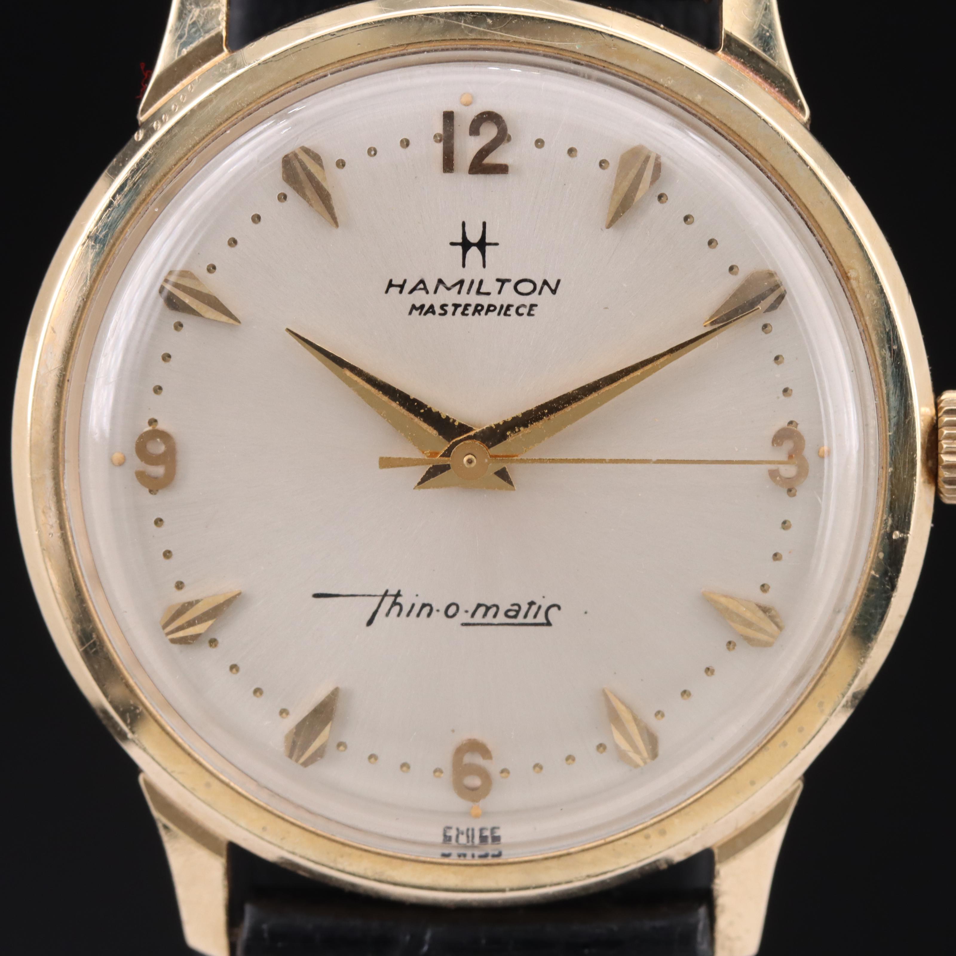 10K Hamilton Masterpiece Thin-o-matic Award Watch