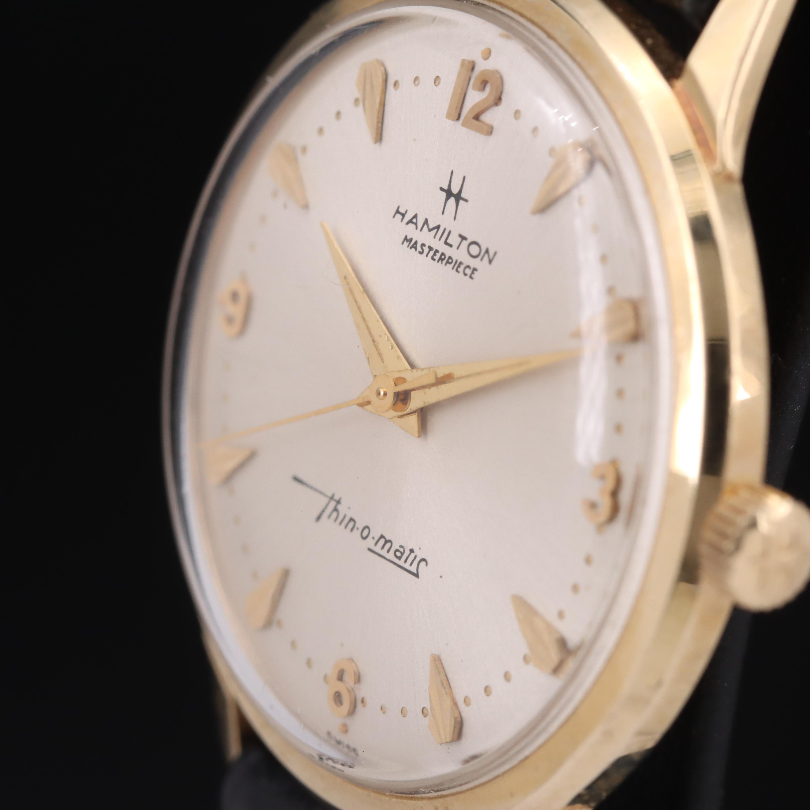 10K Hamilton Masterpiece Thin-o-matic Award Watch