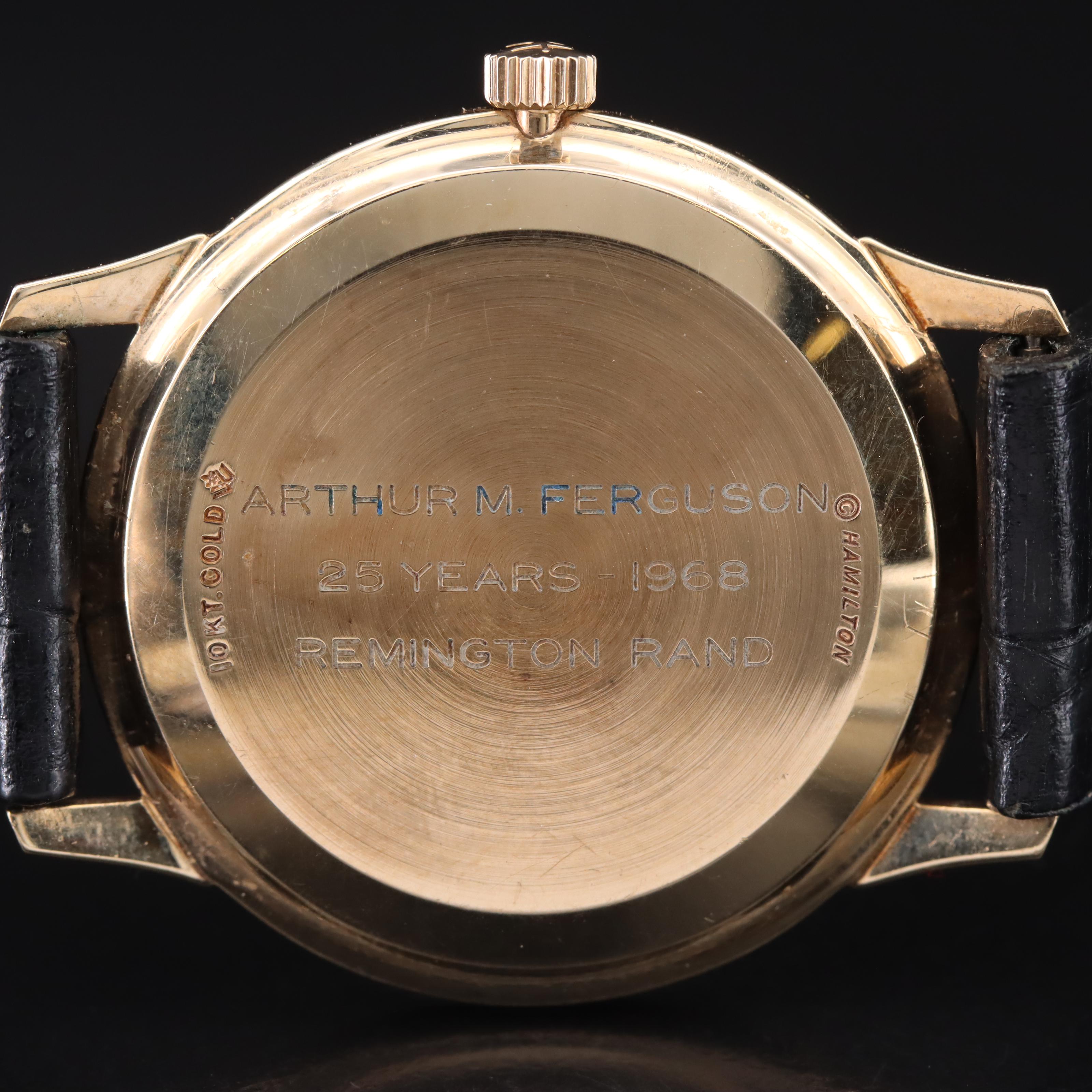 10K Hamilton Masterpiece Thin-o-matic Award Watch