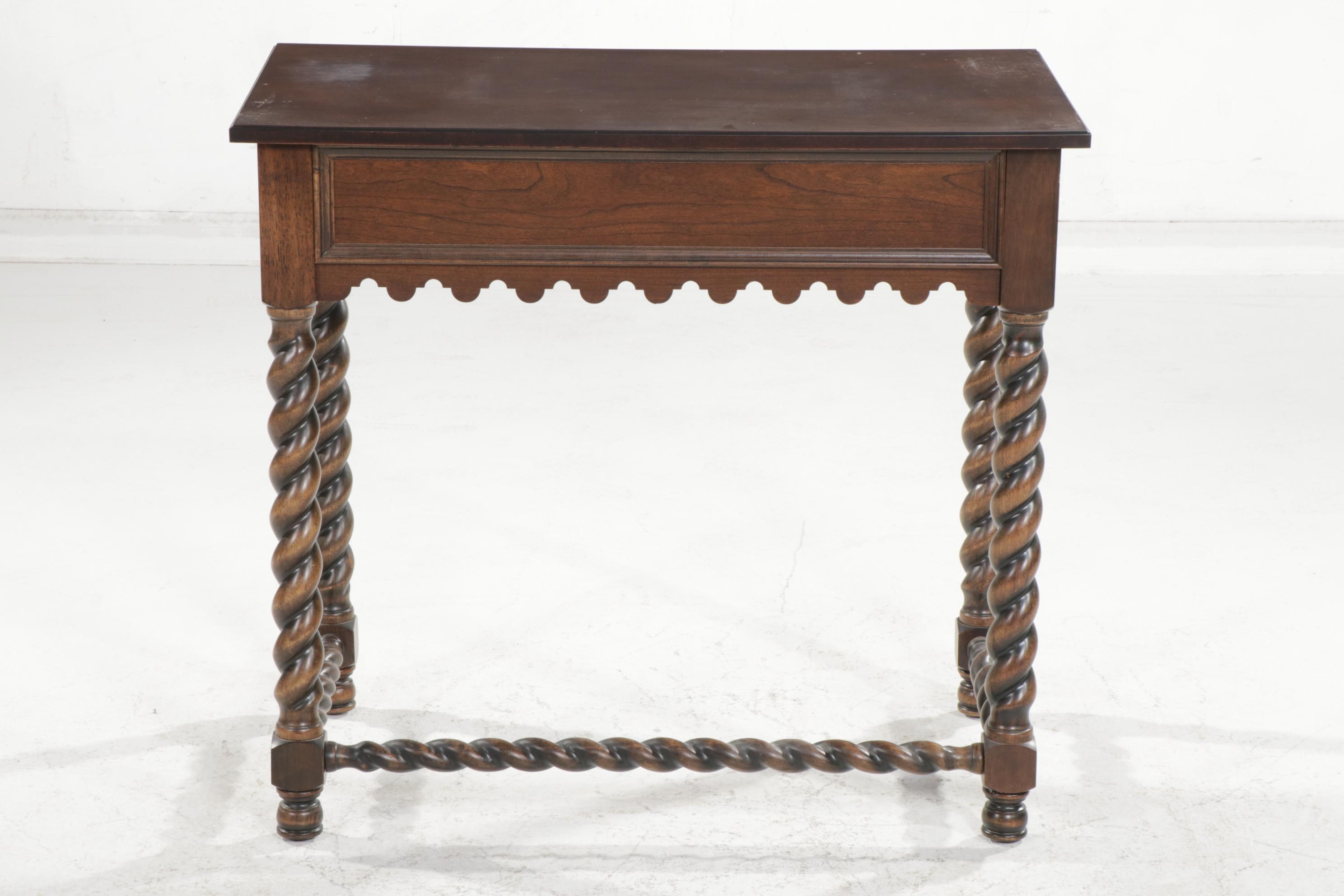 Bombay Company Writing Desk and Stool with Barley Twist Legs