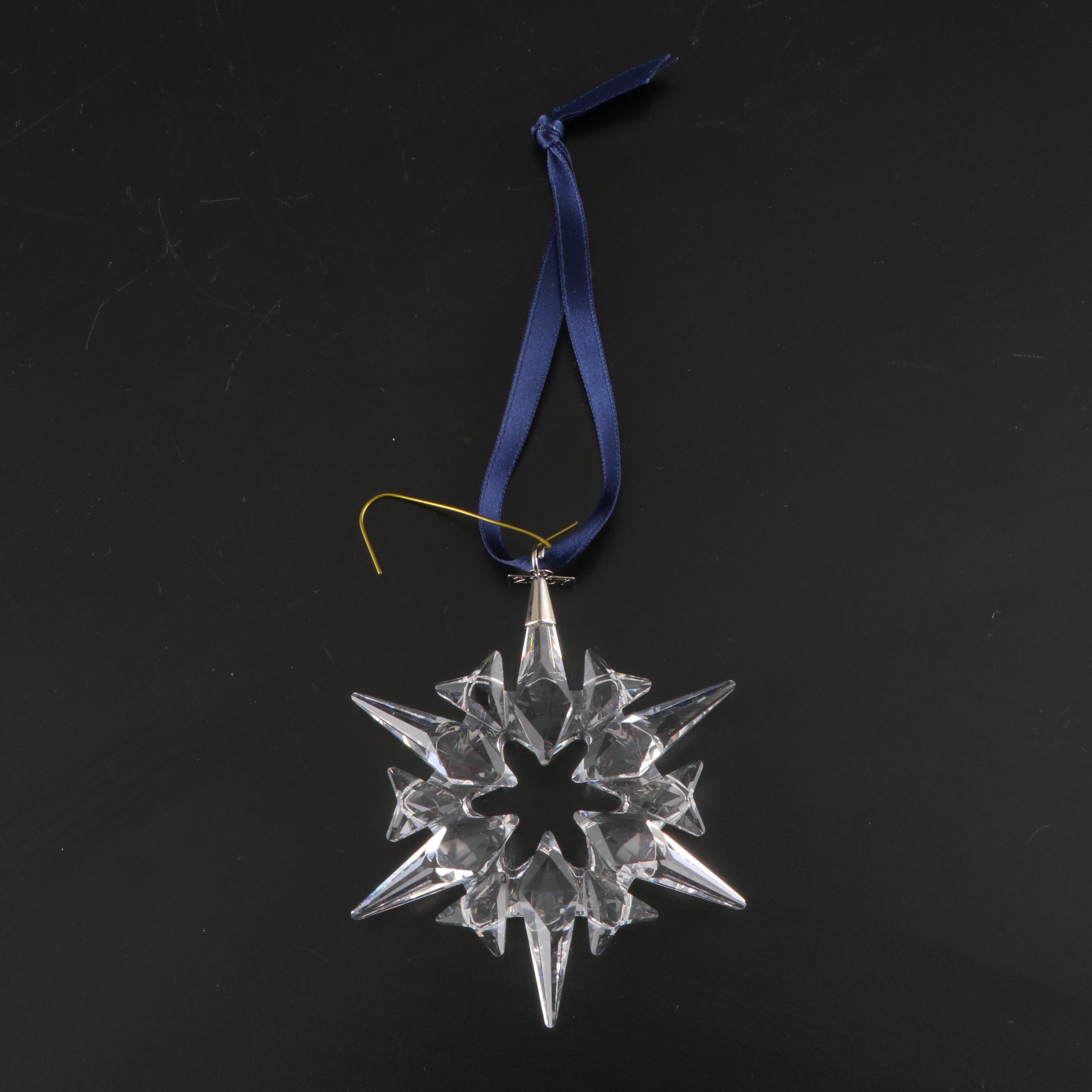 Swarovski Crystal Christmas Snowflake Annual Ornaments, 2006-2009