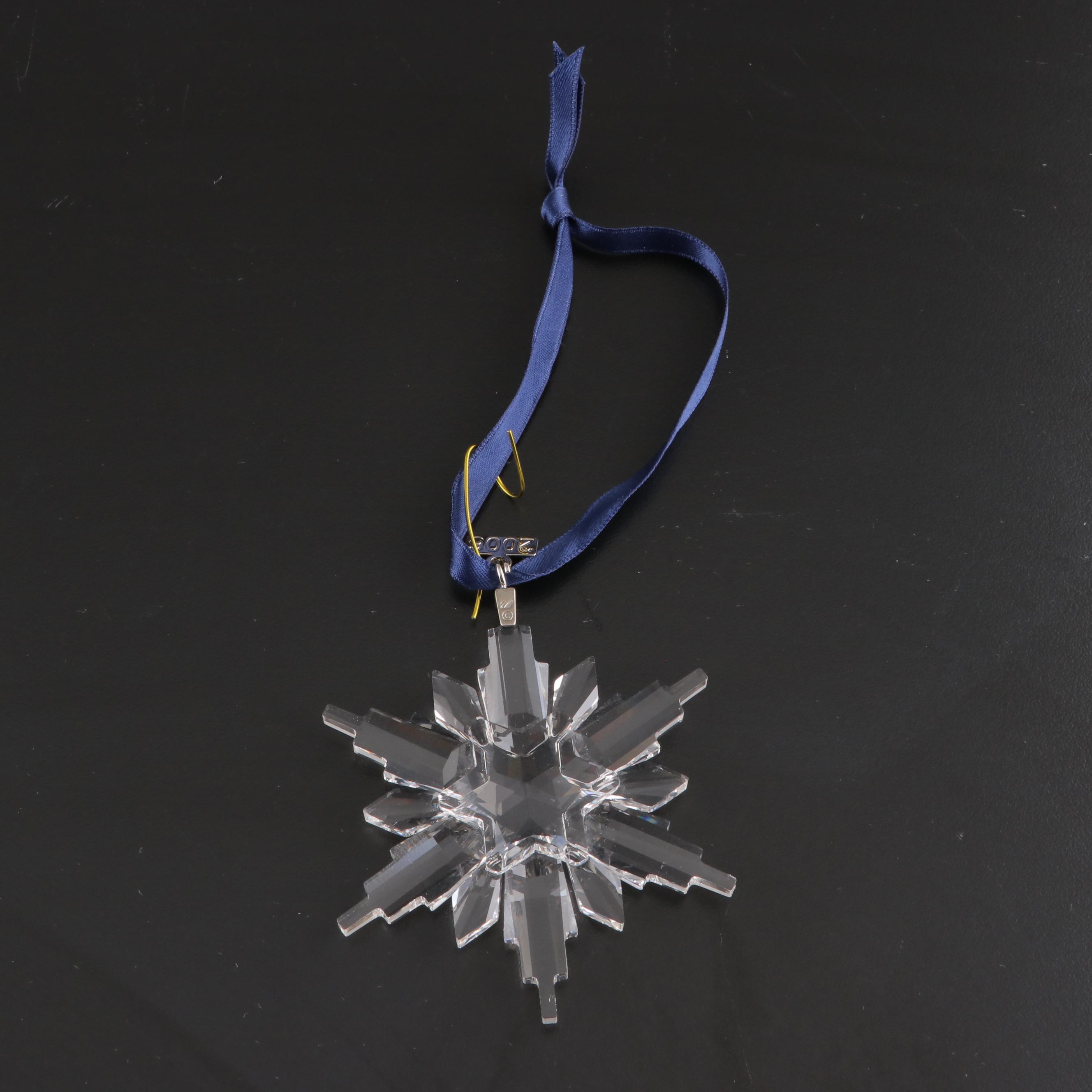 Swarovski Crystal Christmas Snowflake Annual Ornaments, 2006-2009