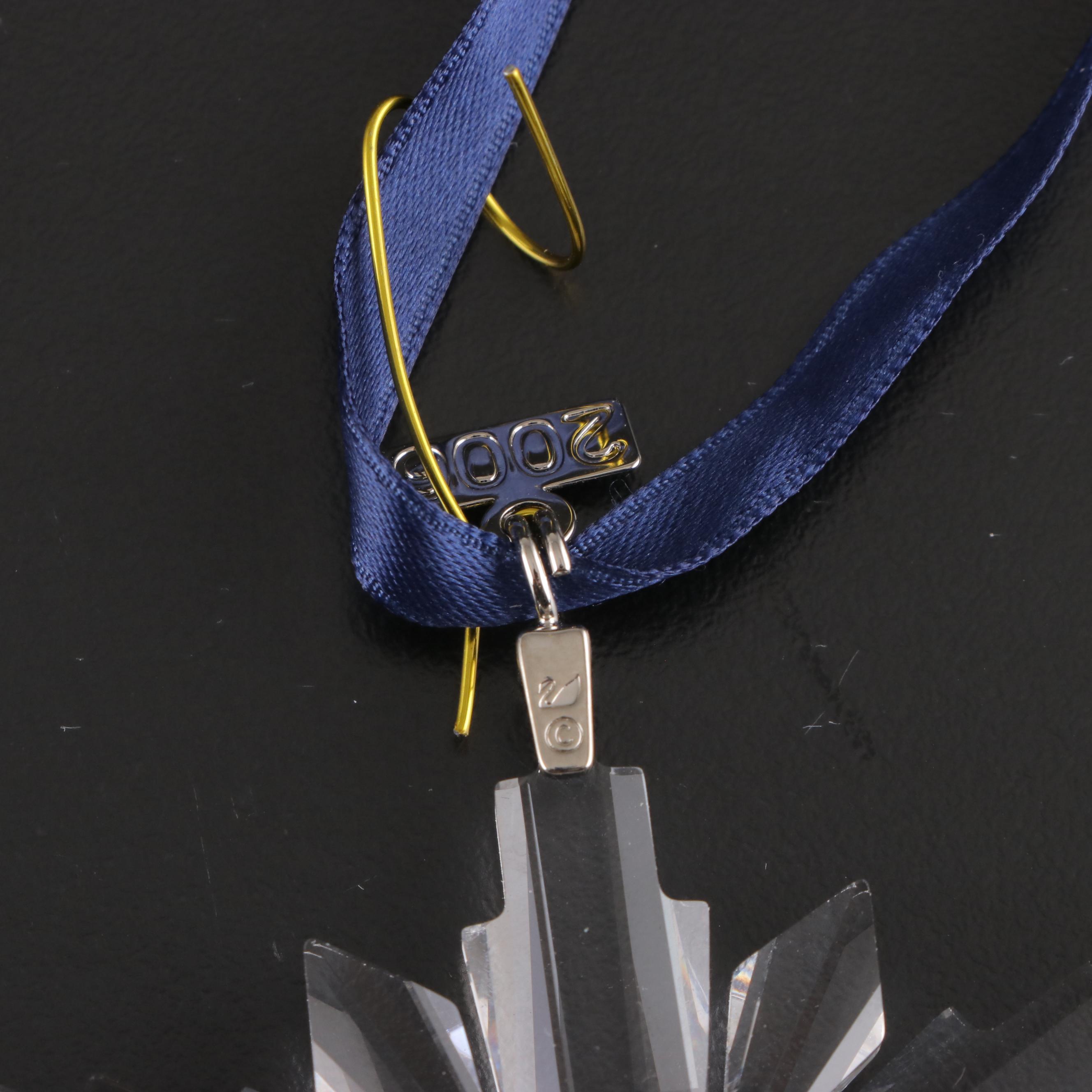 Swarovski Crystal Christmas Snowflake Annual Ornaments, 2006-2009