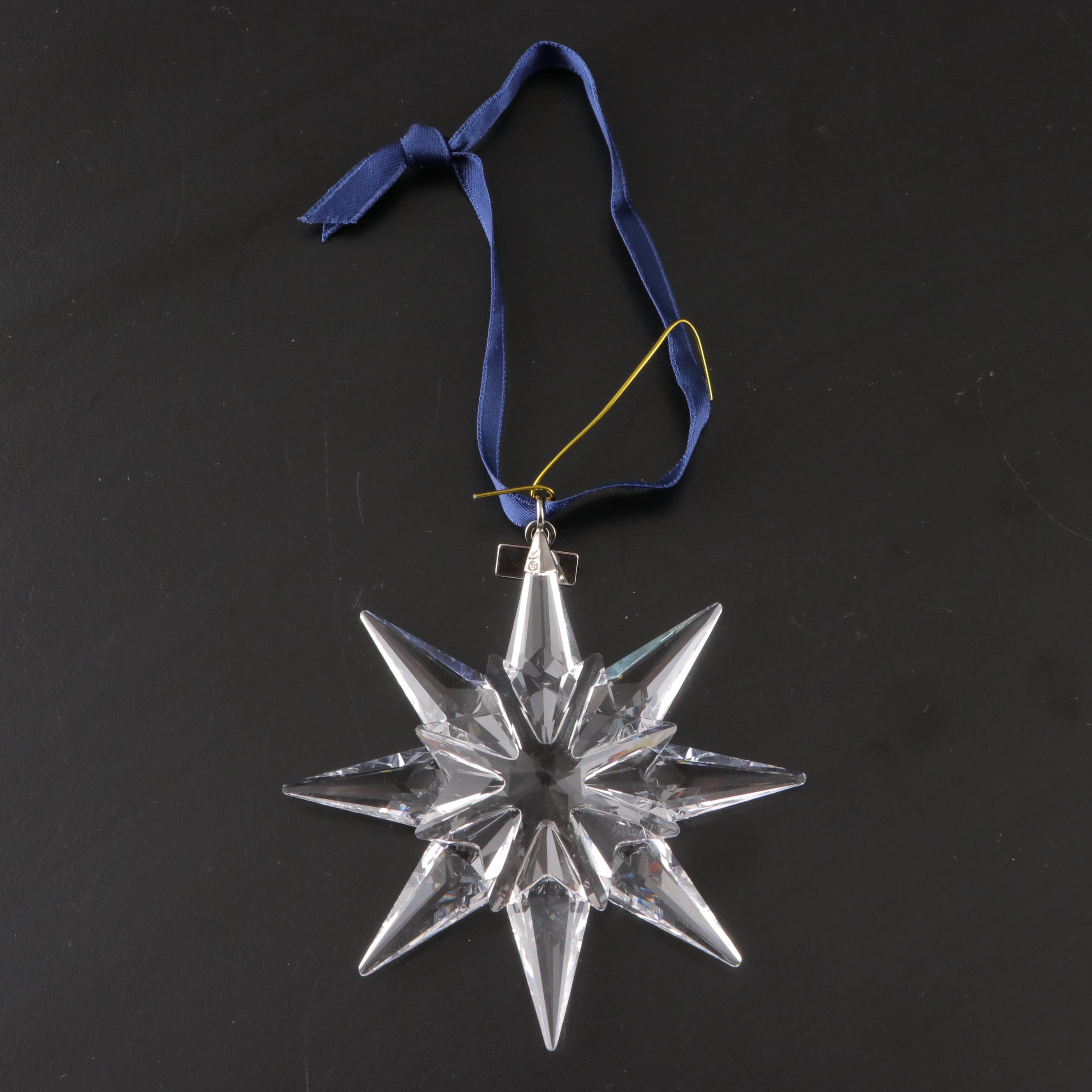 Swarovski Crystal Christmas Snowflake Annual Ornaments, 2006-2009