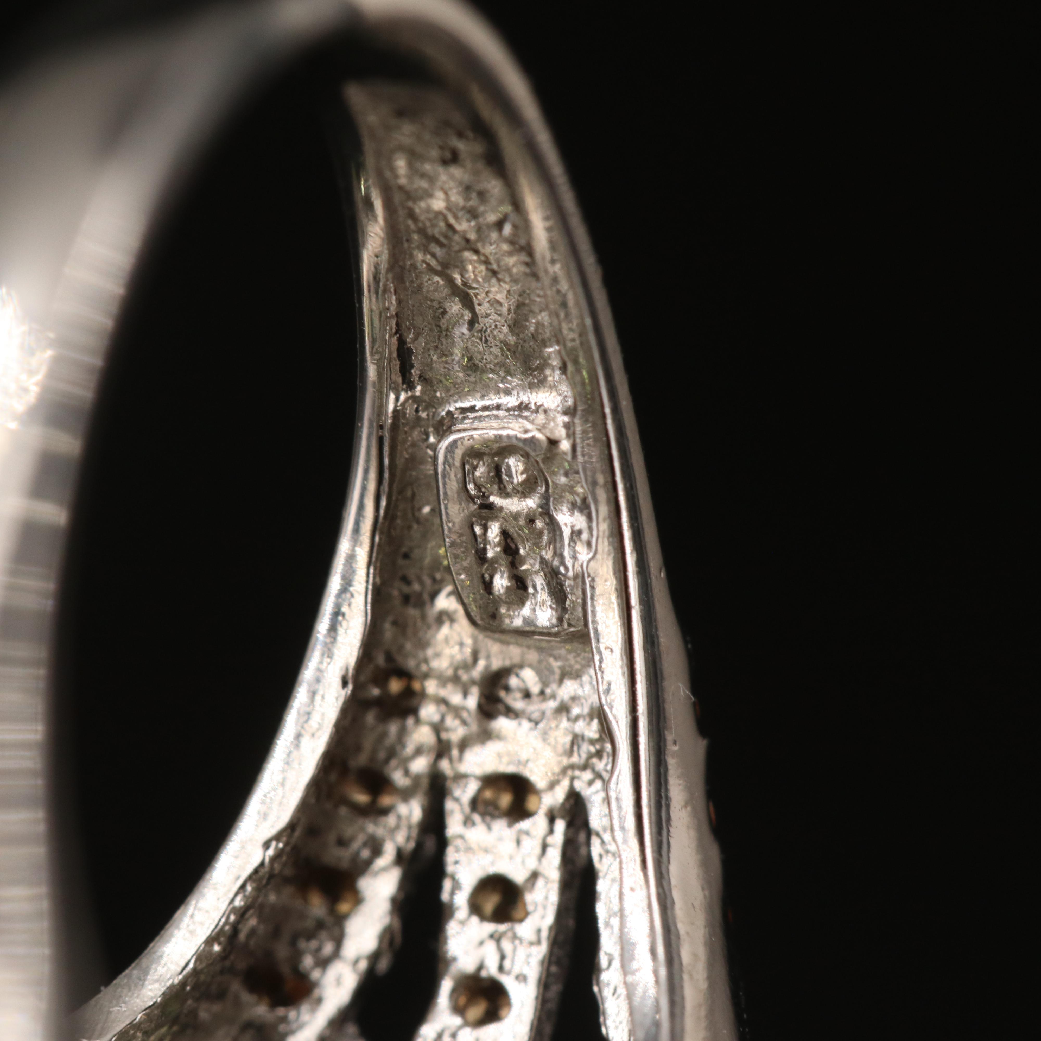 Sterling Peridot and Yellow Sapphire Flower Cluster Ring