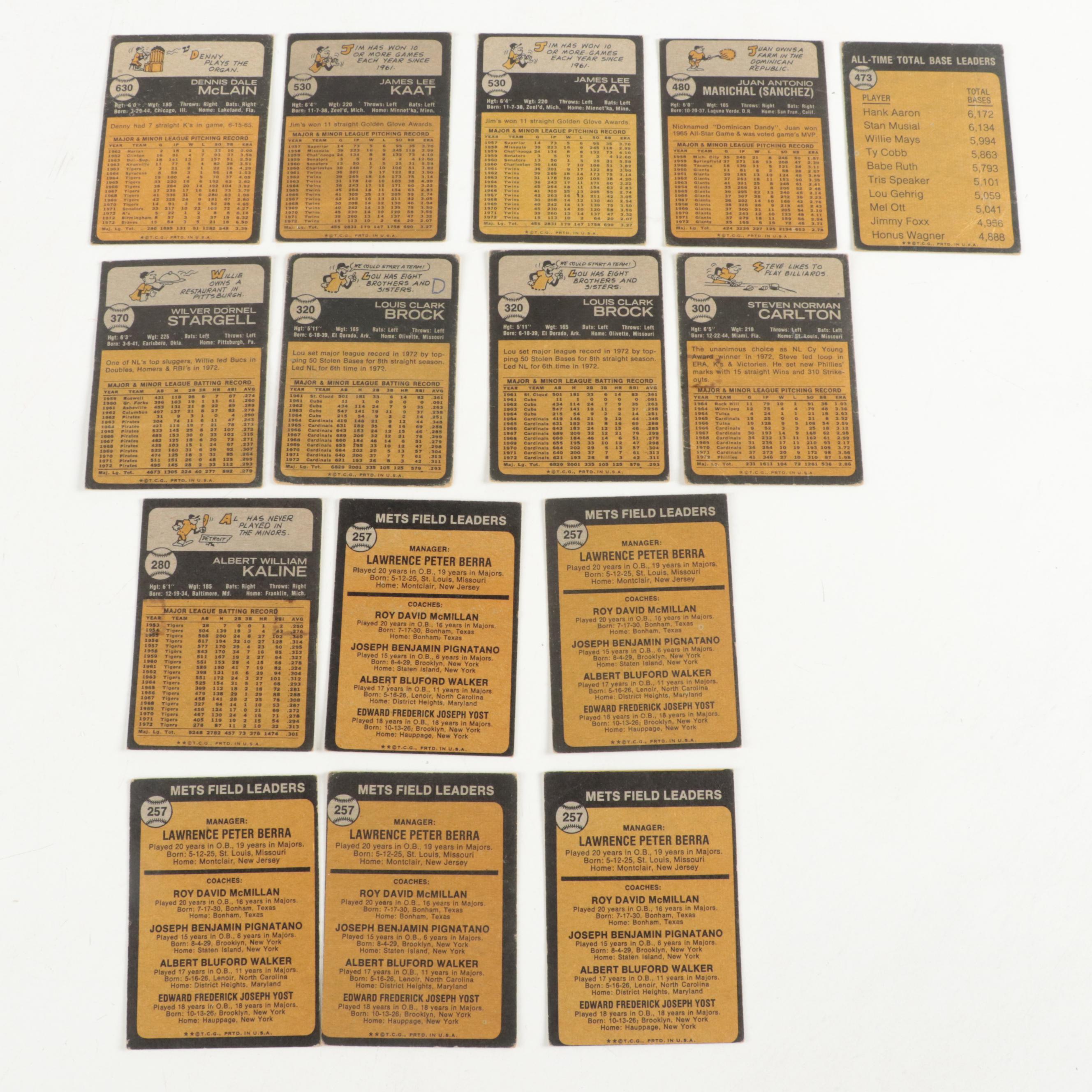 1973 and 1974 Topps Baseball Cards Including Rose, Bench, Aaron and More HOF