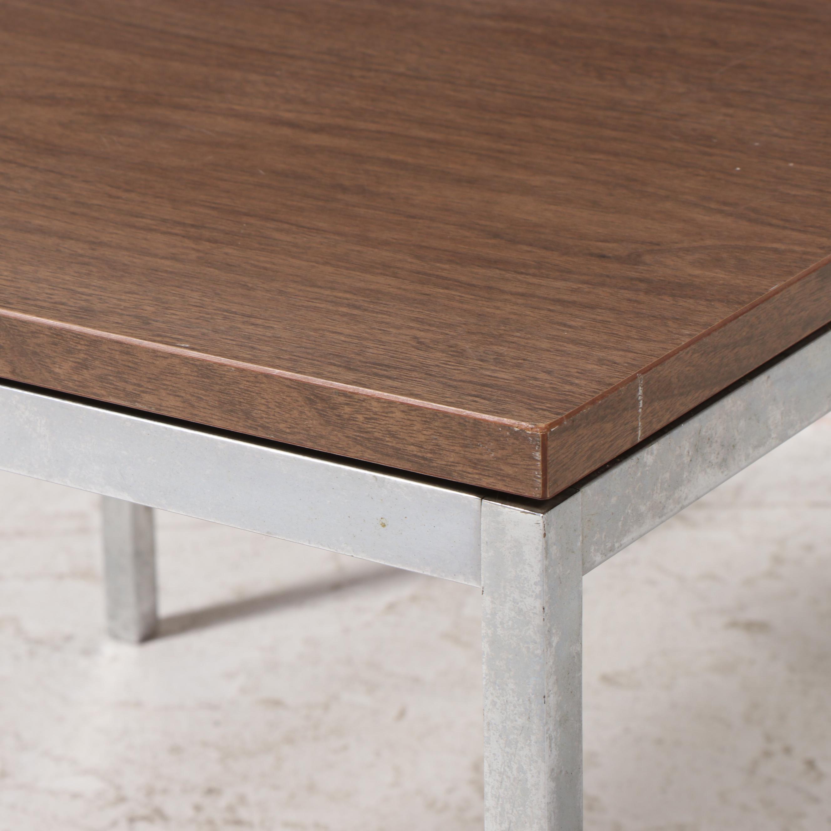 Florence Knoll for Knoll International Chromed Steel and Laminate Top Side Table