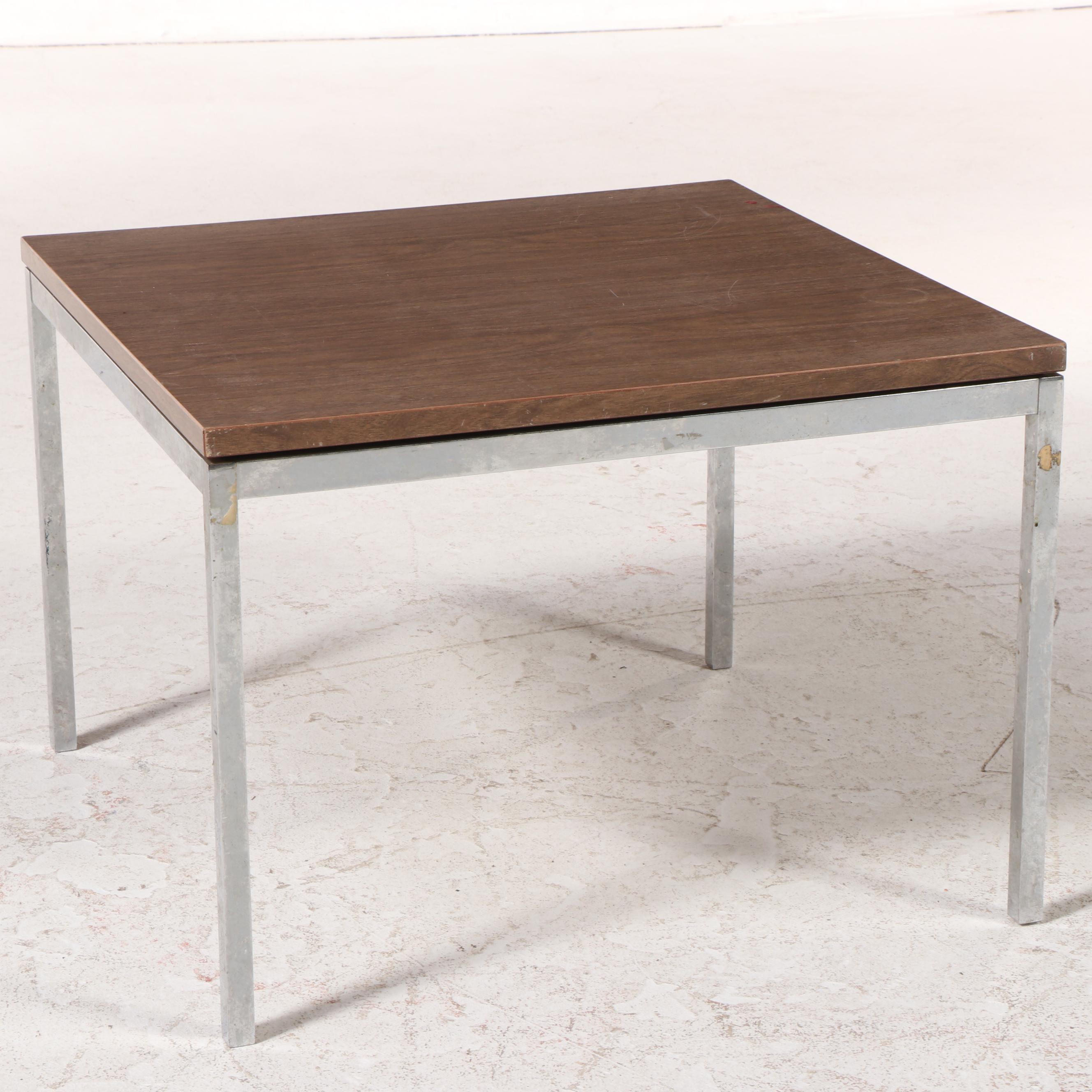 Florence Knoll for Knoll International Chromed Steel and Laminate Top Side Table