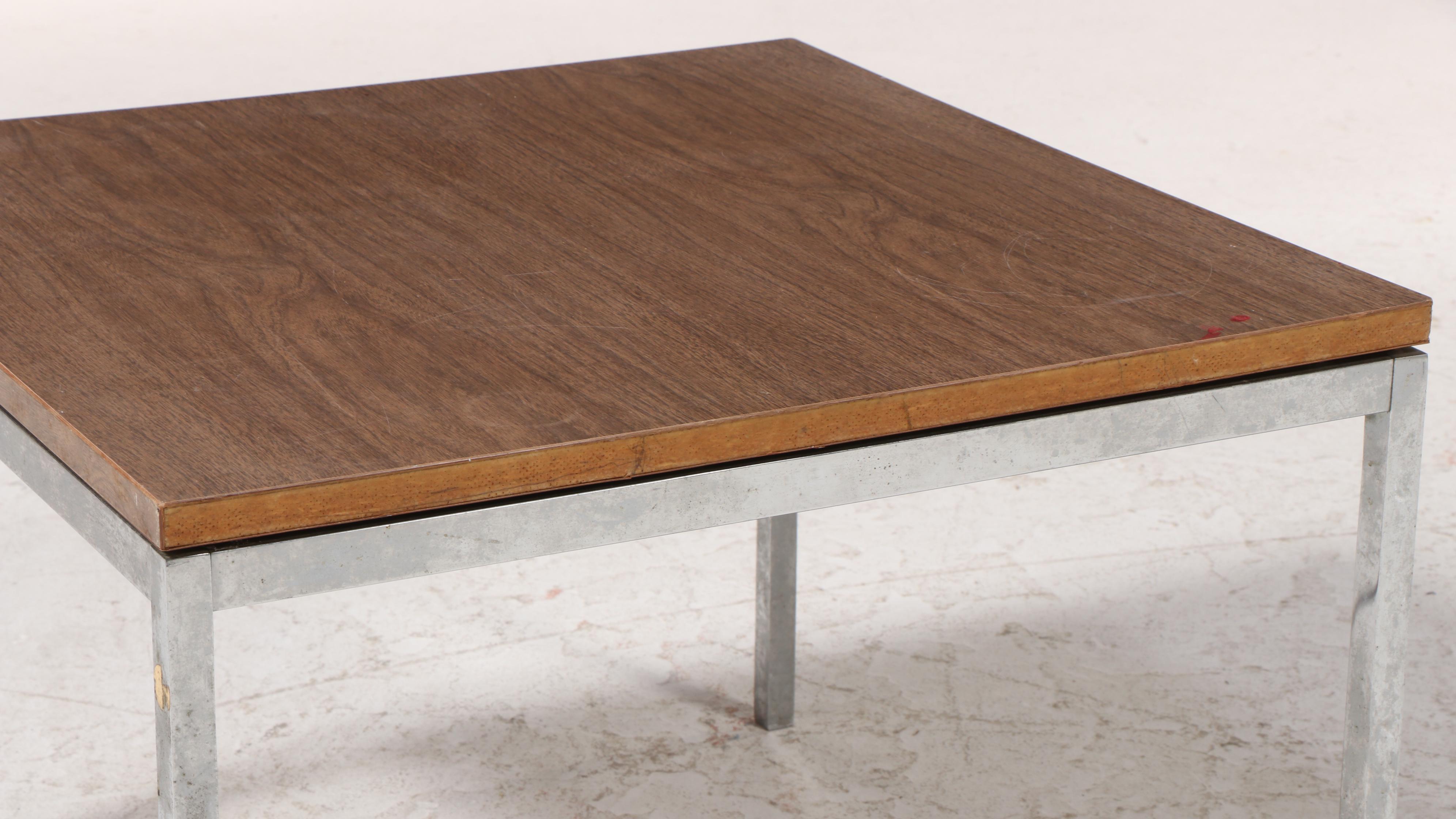 Florence Knoll for Knoll International Chromed Steel and Laminate Top Side Table