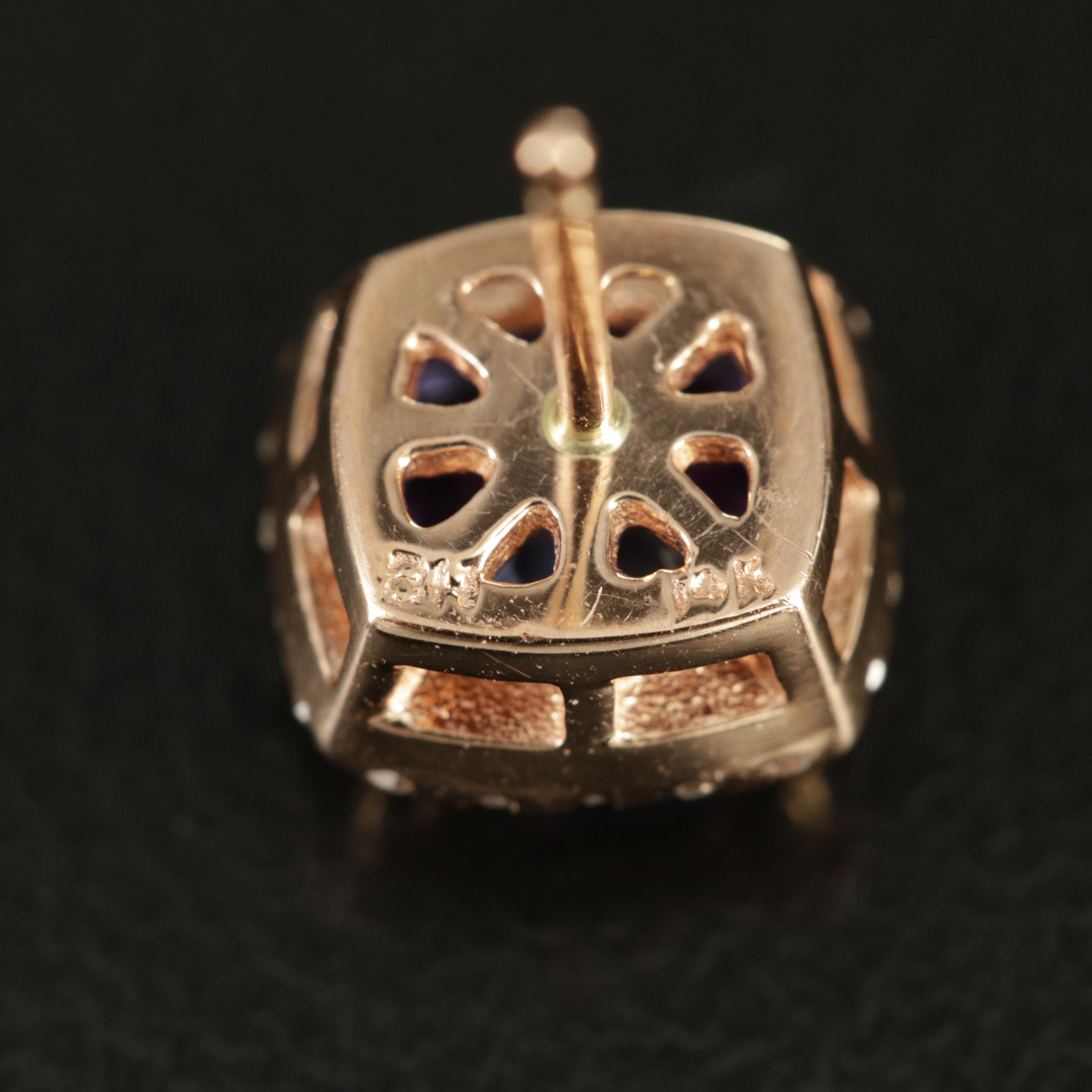 EFFY 14K Rose Gold Tanzanite and Diamond Earrings