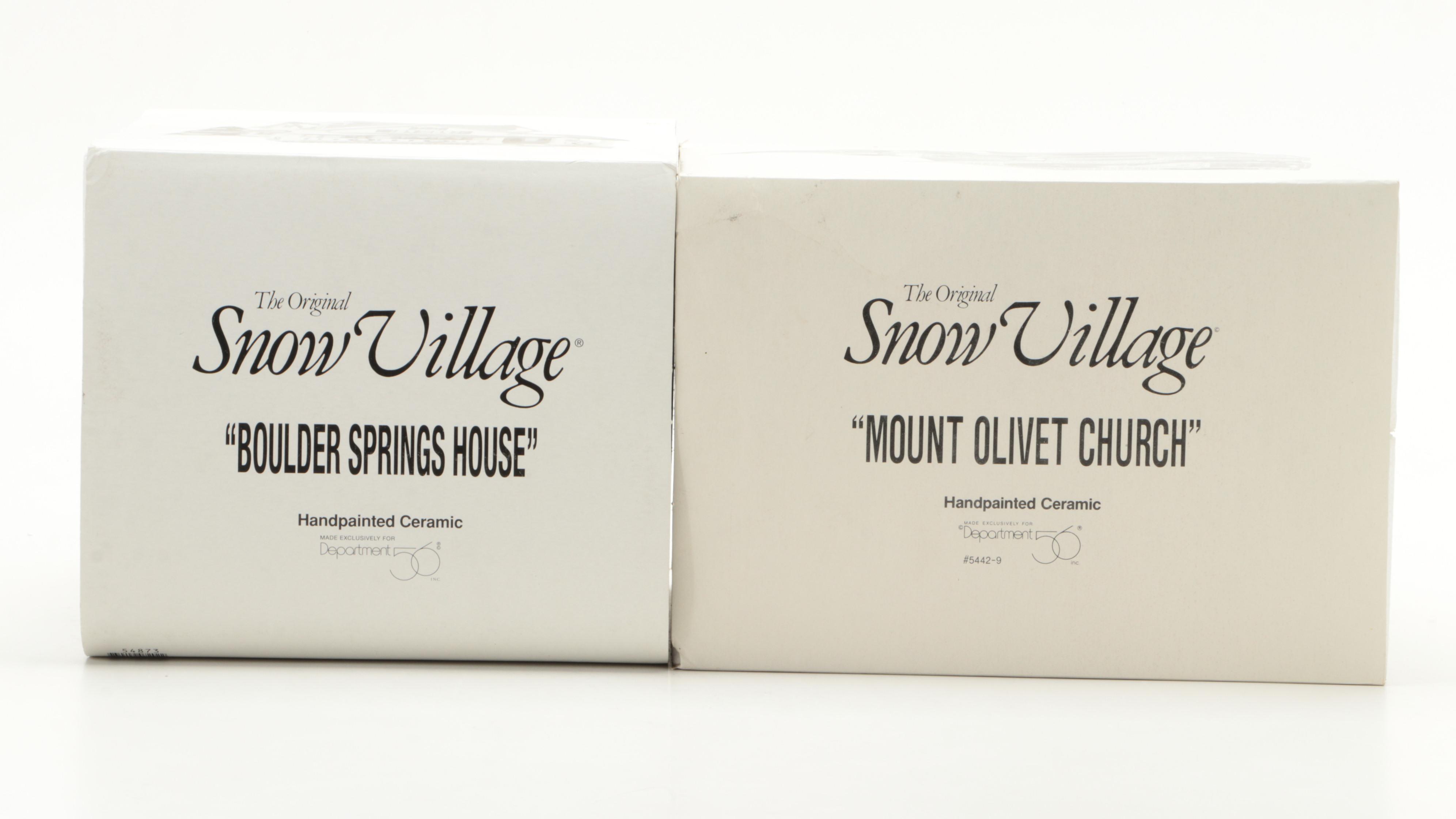 Department 56 Snow Village Farm House, Red Barn, Honeymooner Motel and More