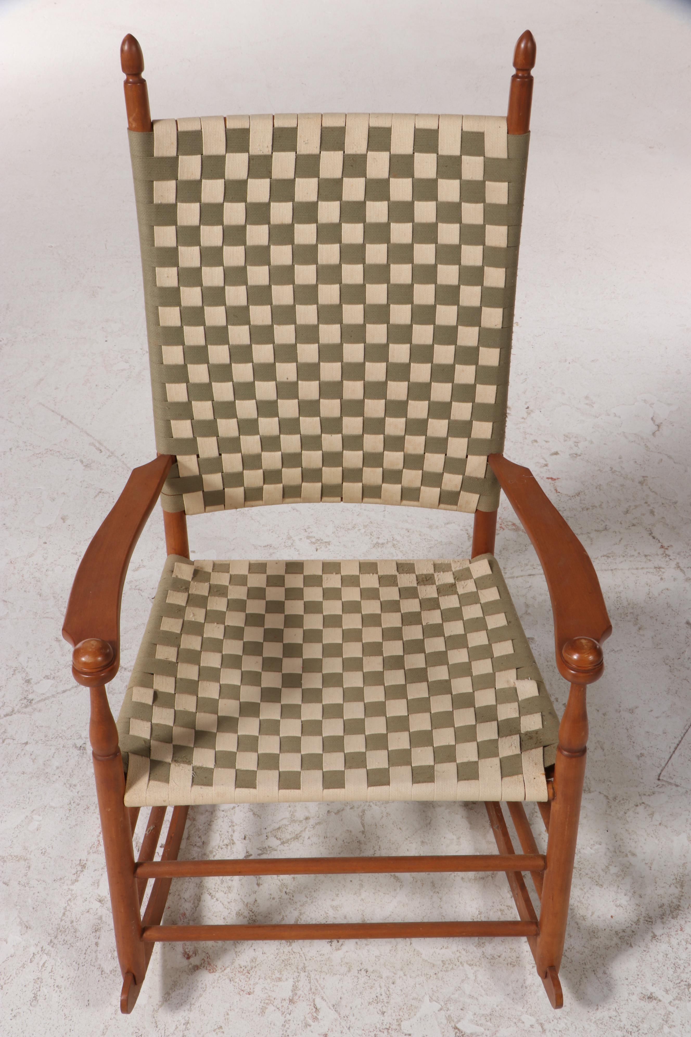 Shaker Maple and Tape-Woven Rocker, 20th Century