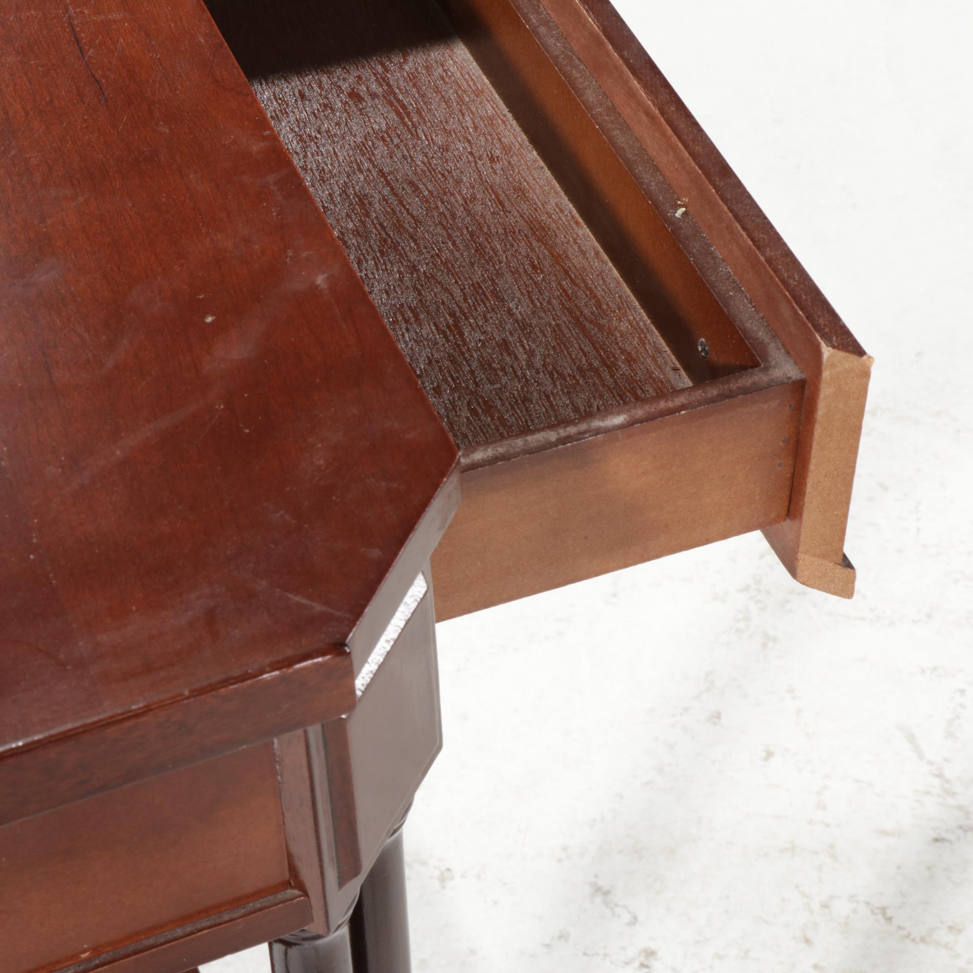 Three Regency Style Mahogany and Cherry-Stained Side Tables, Late 20th Century