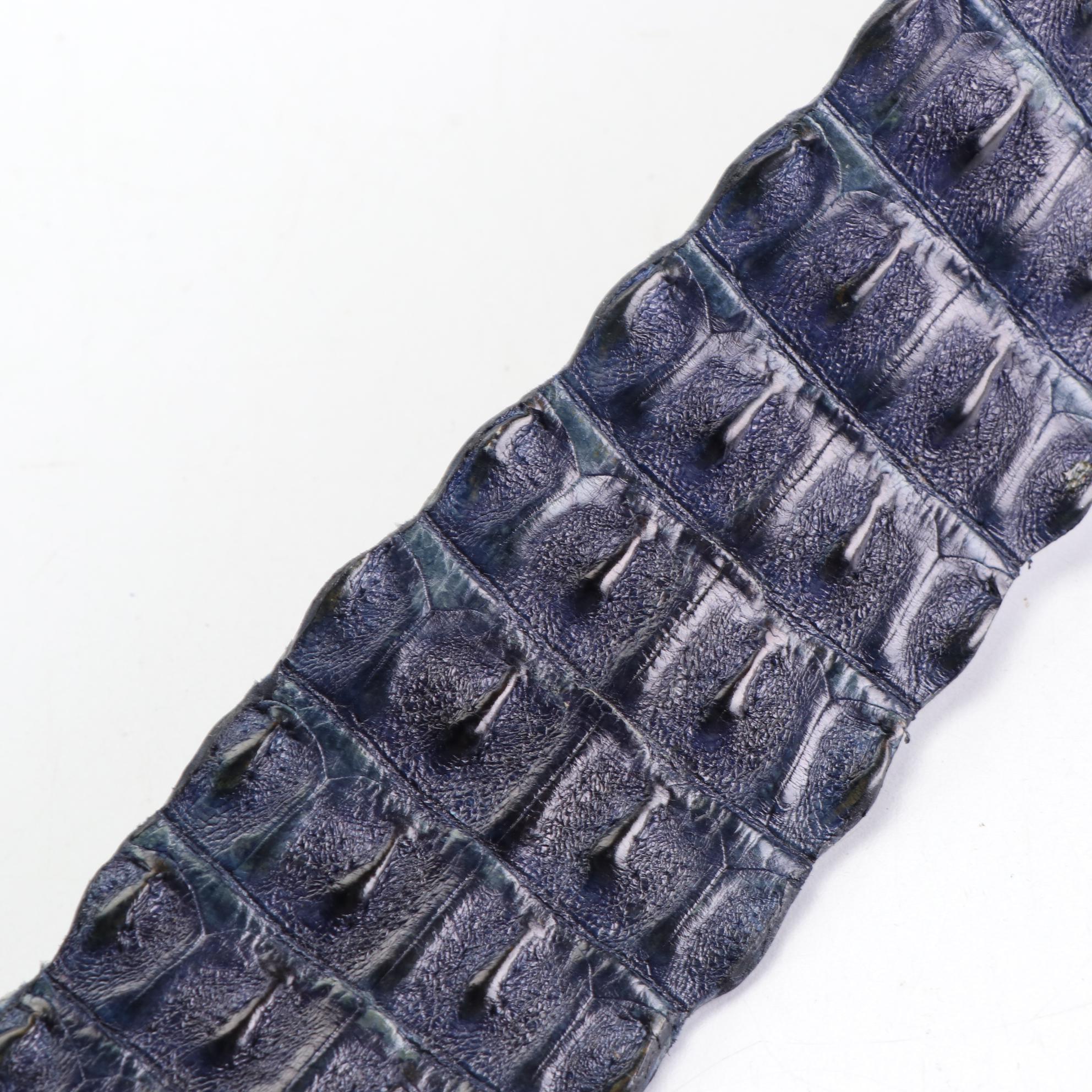 Mussimiliaron Crocodile Belt with Ibel Buckle and Wide Crocodile Belt