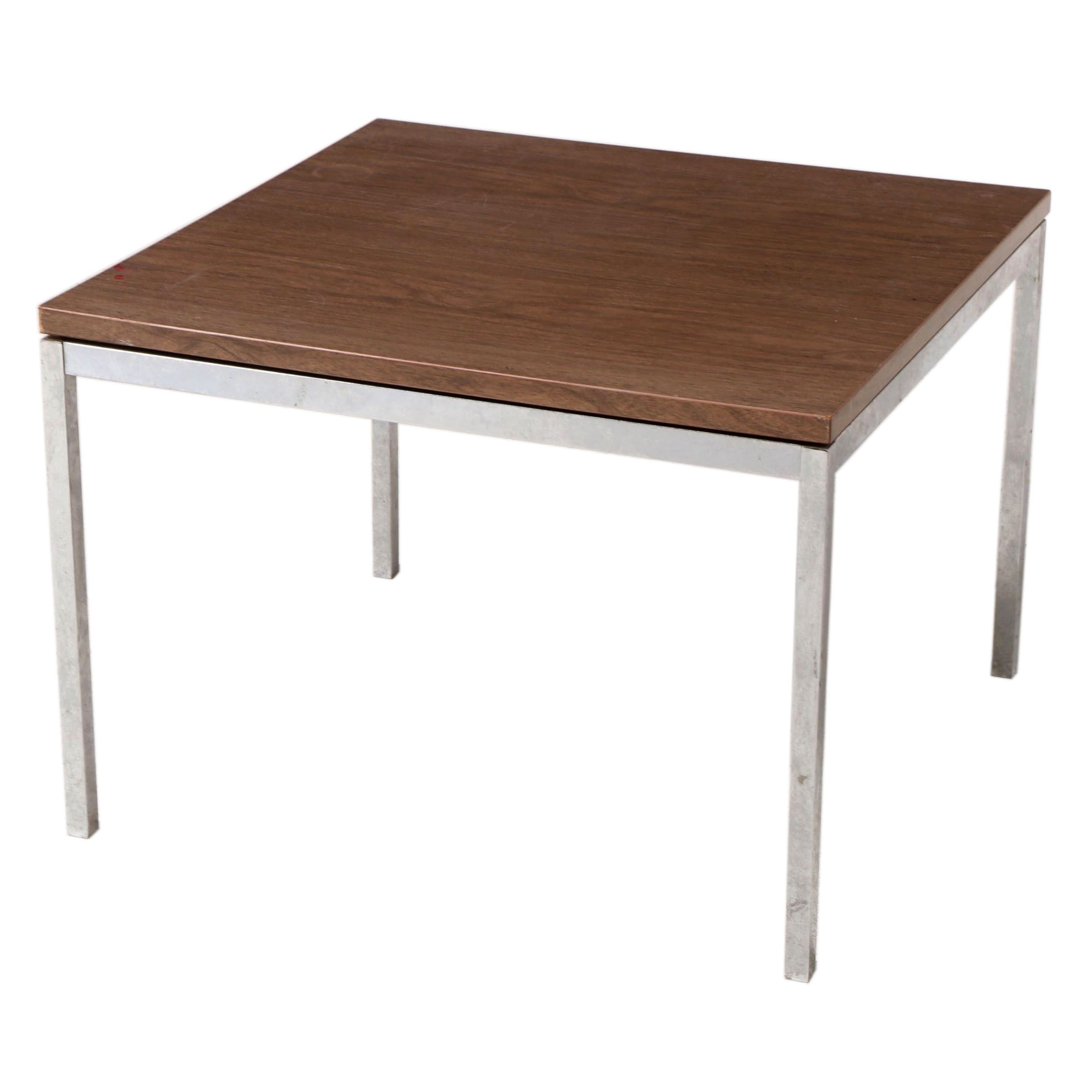 Florence Knoll for Knoll International Chromed Steel and Laminate Top Side Table