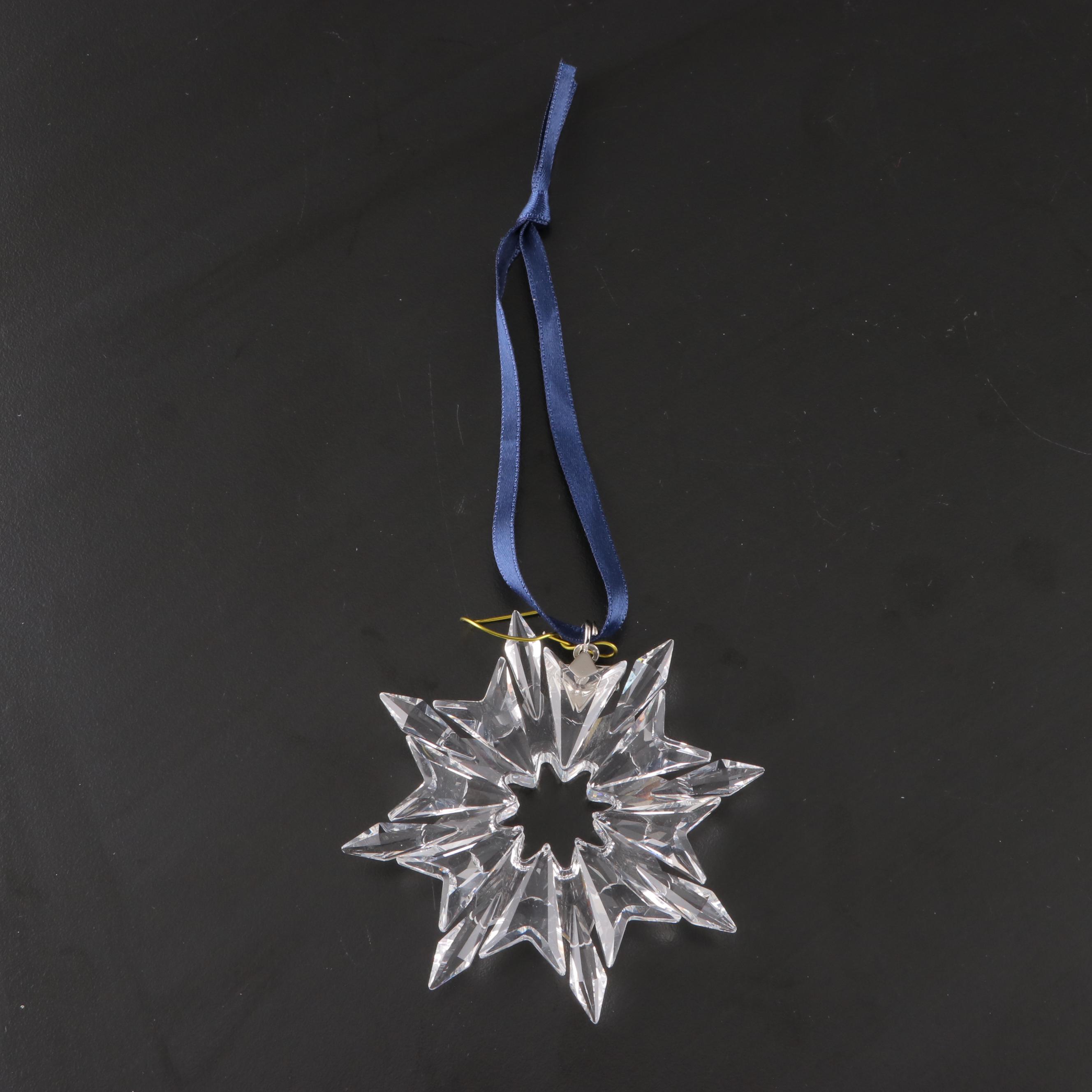 Swarovski Crystal Christmas Snowflake Annual Ornaments, 2002-2005
