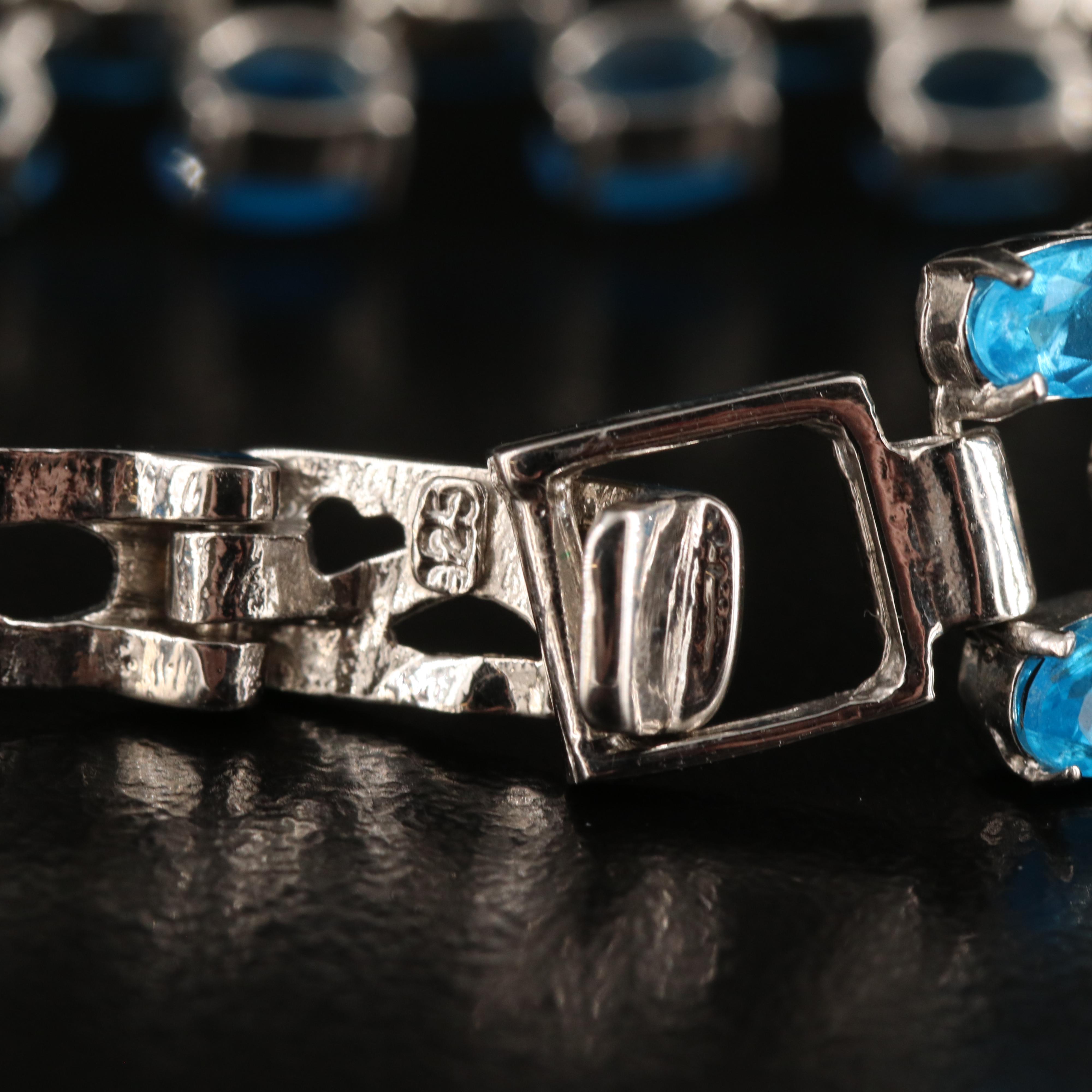 Sterling Apatite Triple-Row Bracelet