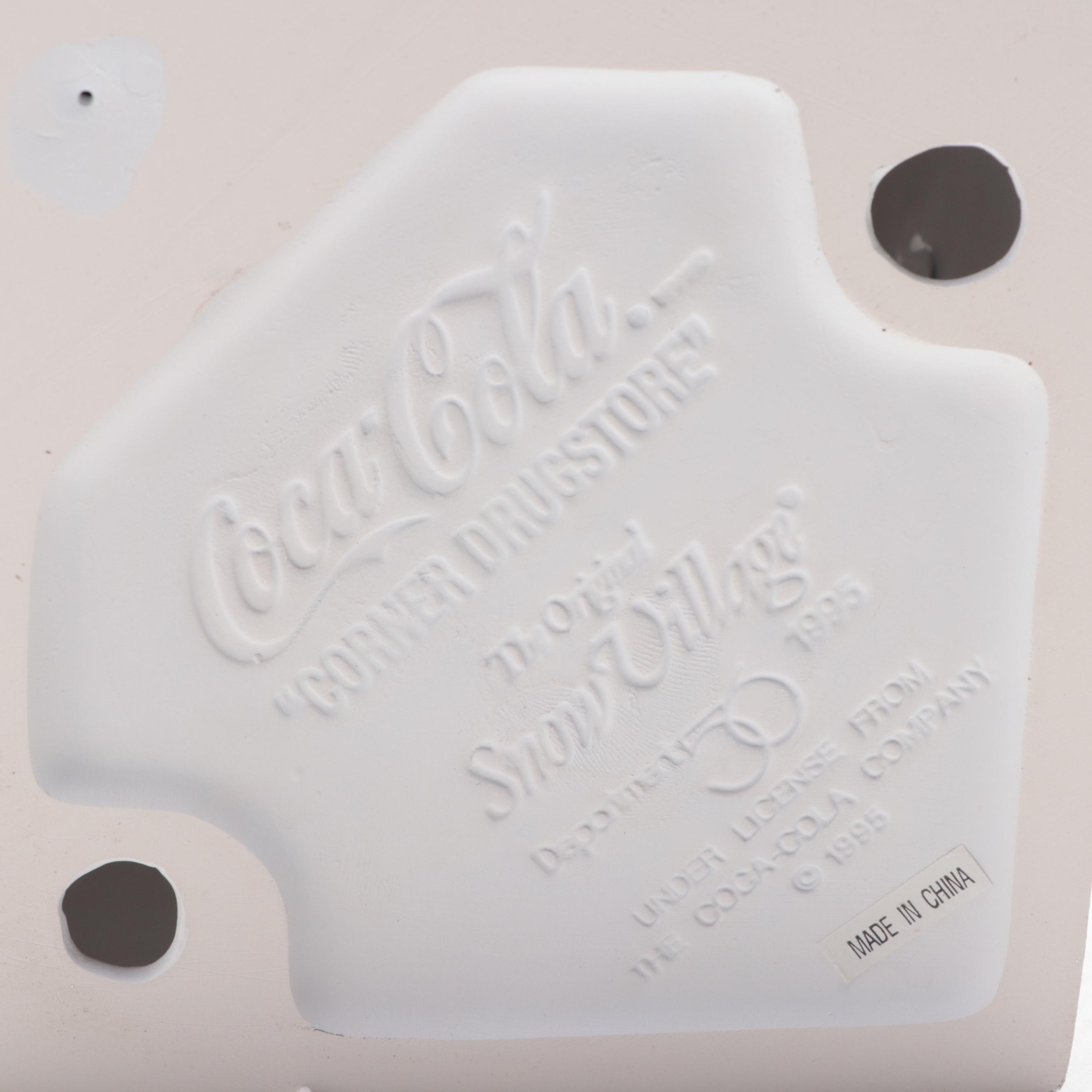 Department 56 Snow Village Coca-Cola Corner Drugstore, Bottling Plant and More
