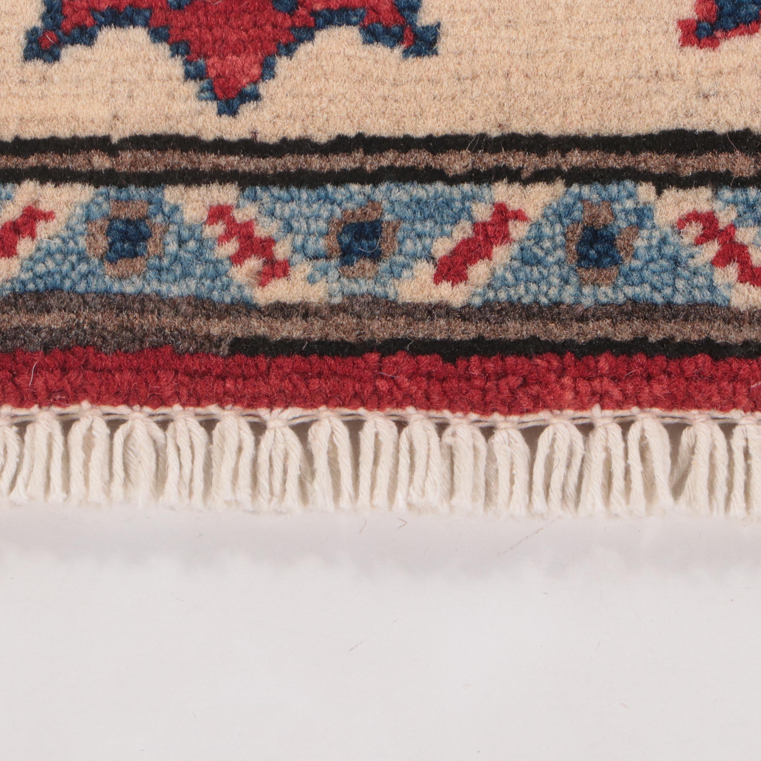 3'3 x 5' Hand-Knotted Afghan Kazak Area Rug