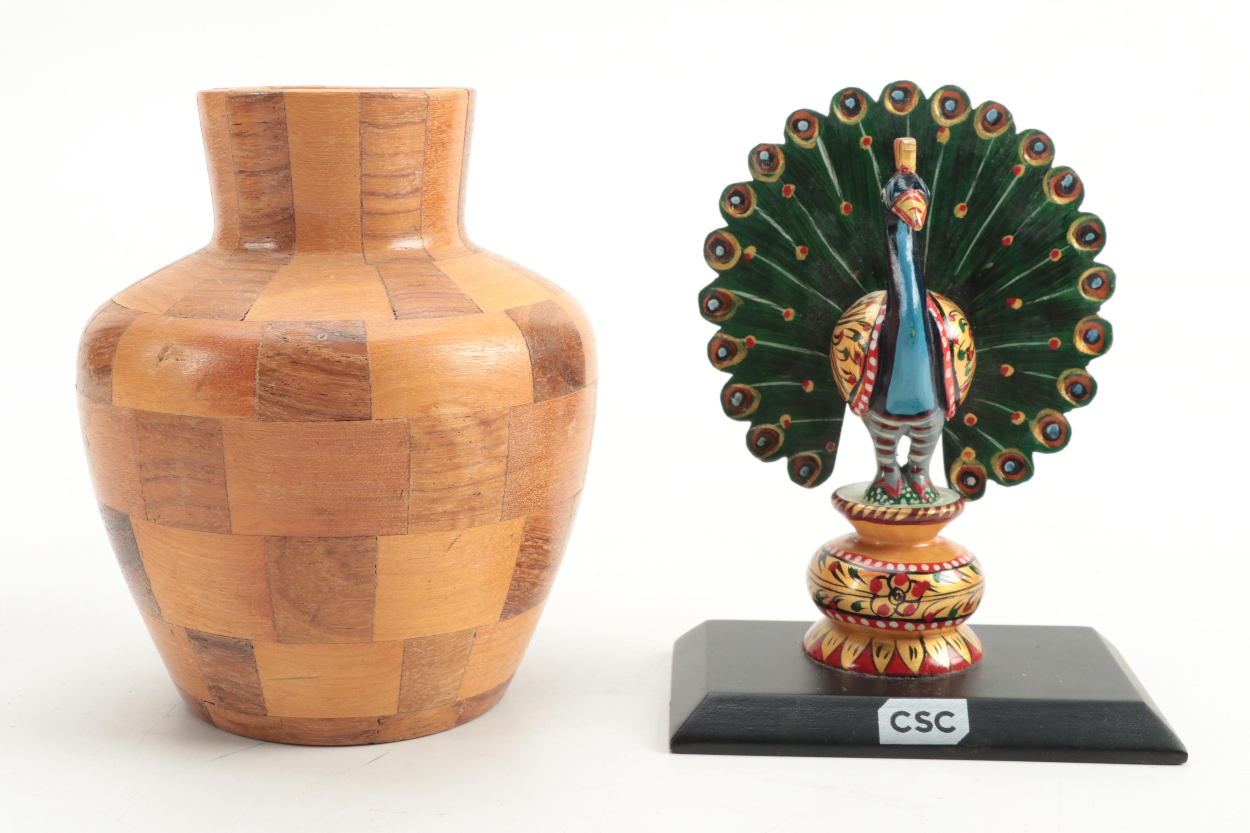 Mexican and Other Miniature Sombreros, Maracas, Vase and More